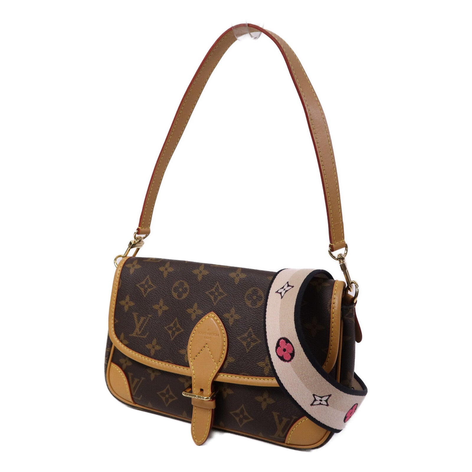 LOUIS VUITTON Monogram Diane金扣手挽肩背兩用袋
