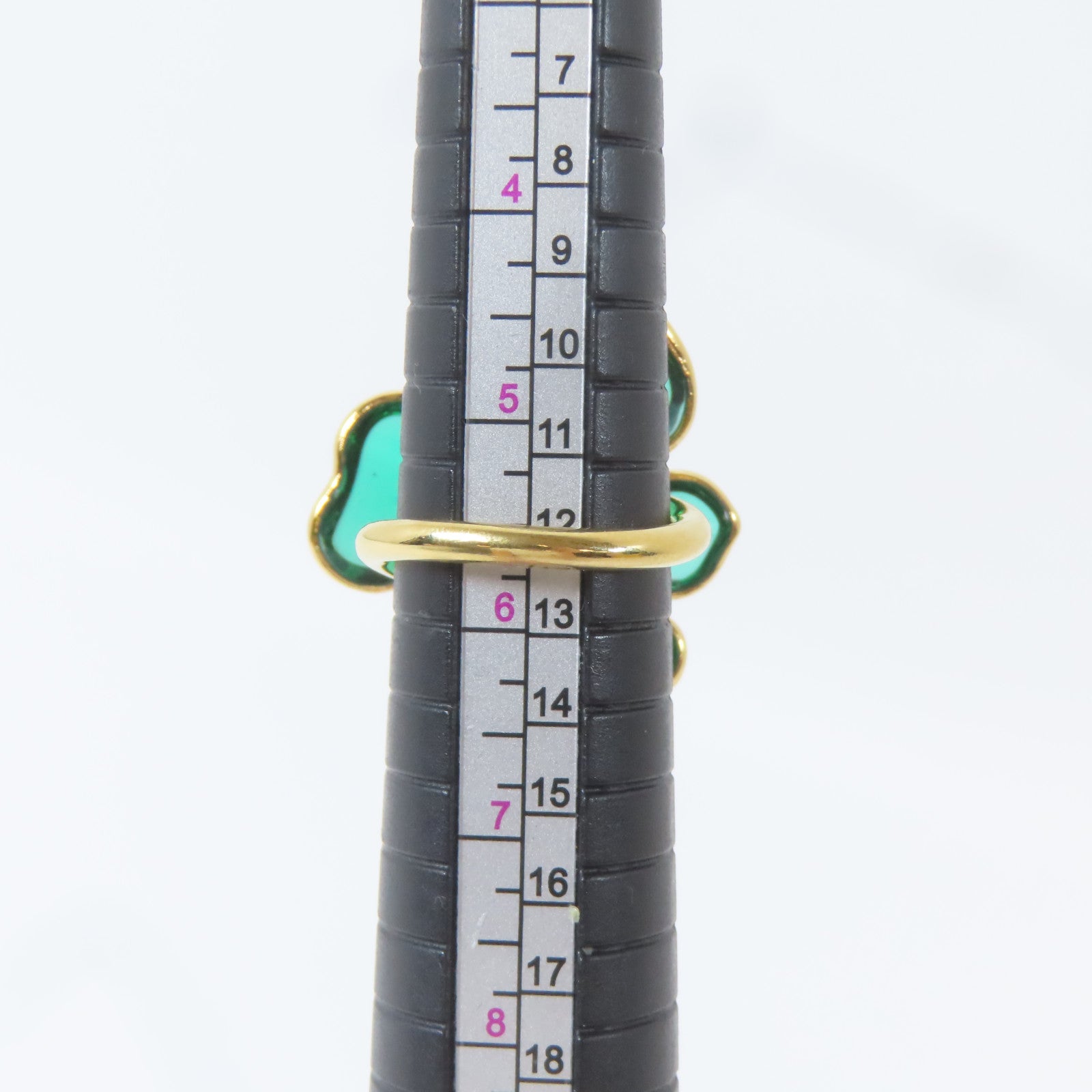 MULBERRY 金屬Flower Garden Ring戒指US#5綠色