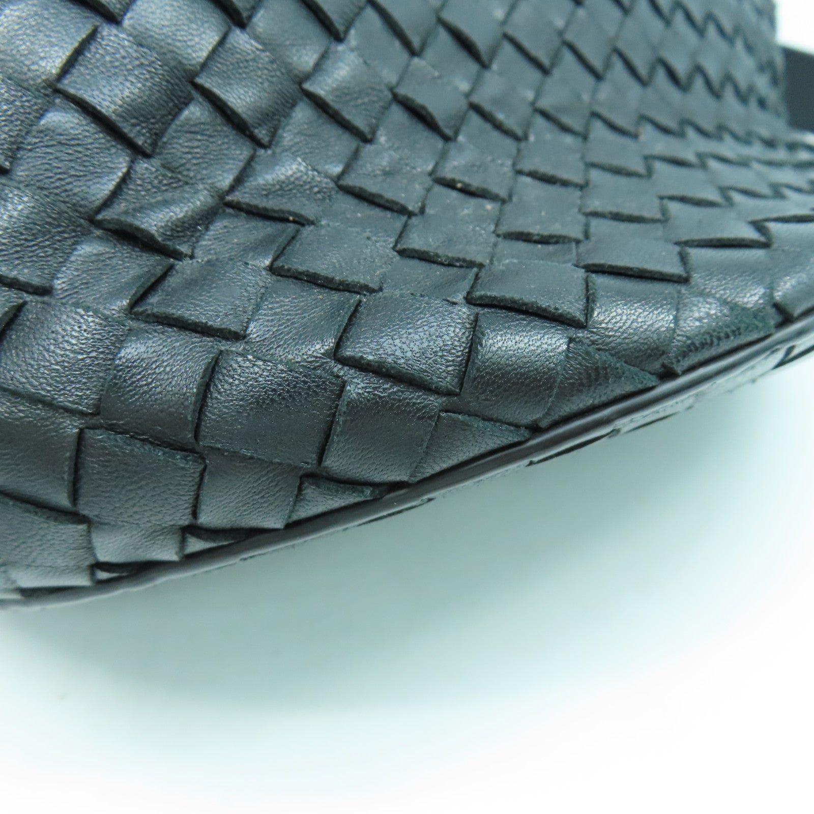 BOTTEGA VENETA 【激減優惠】牛皮皮革2 Way Shoulder黑扣手挽肩背兩用袋黑色