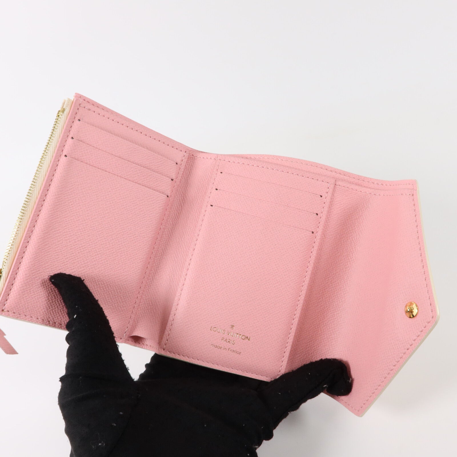 LOUIS VUITTON Damier Giant Victorine金扣錢包