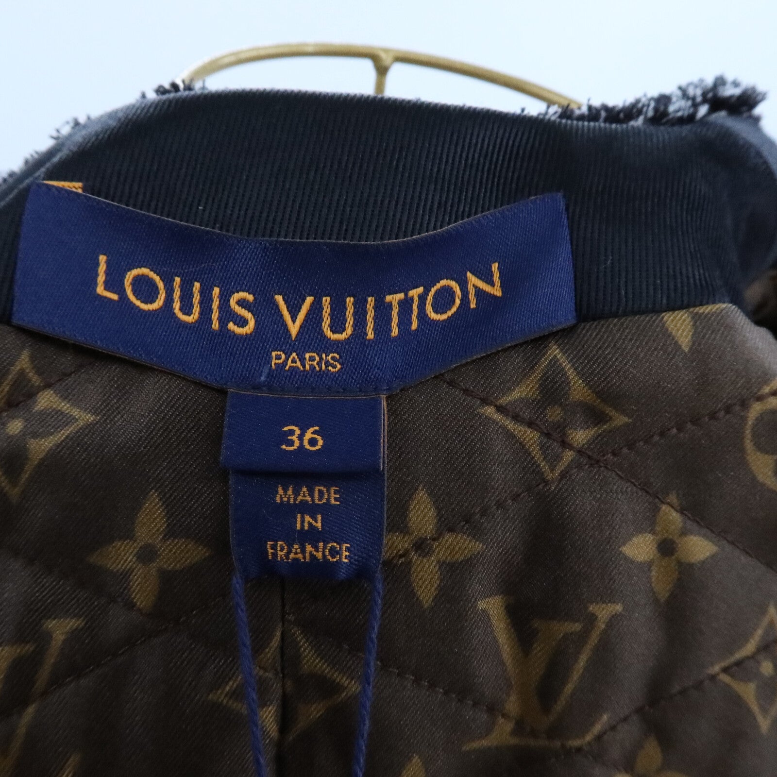 LOUIS VUITTON Cotton/Wool Collarless Jacket外套