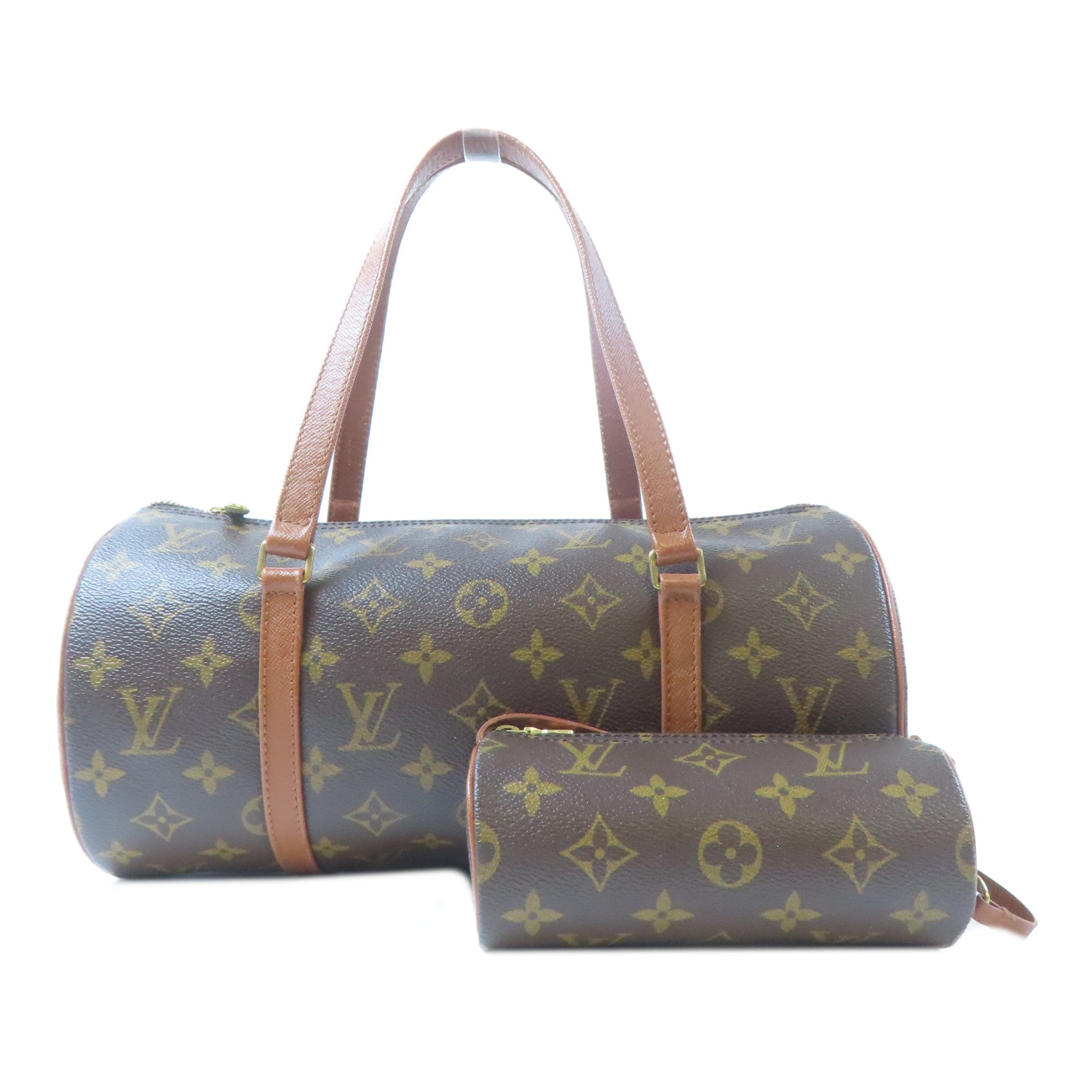 LOUIS VUITTON 【激減優惠】Monogram Papillon 30金扣手挽袋啡色