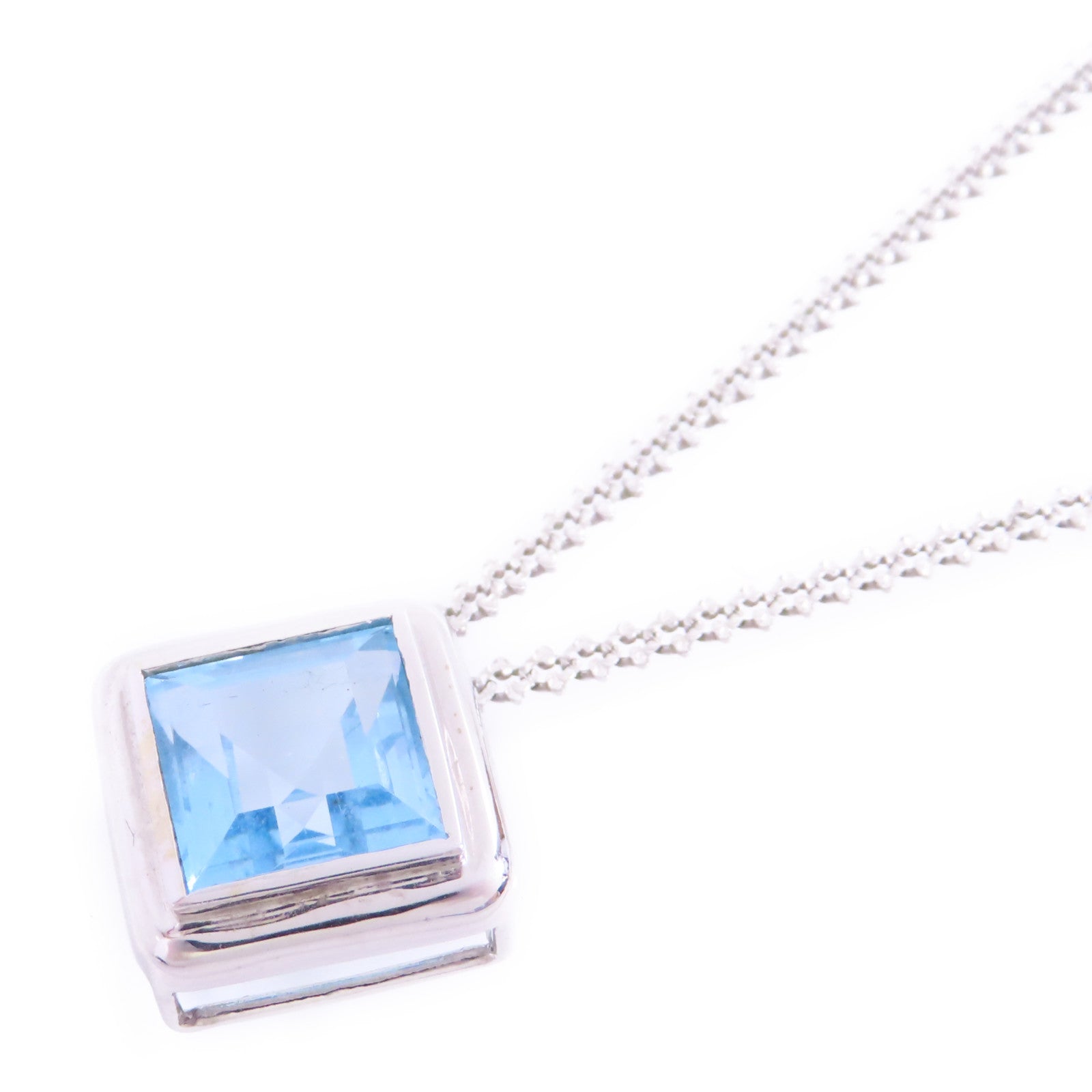 JEWELRY 【激減優惠】18K白金/藍拓帕石Bule Topaz Necklace項鏈