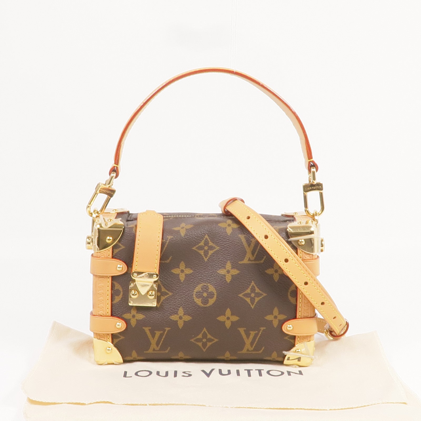 LOUIS VUITTON 【激減優惠】Monogram Side Trunk PM金扣手挽肩背兩用袋