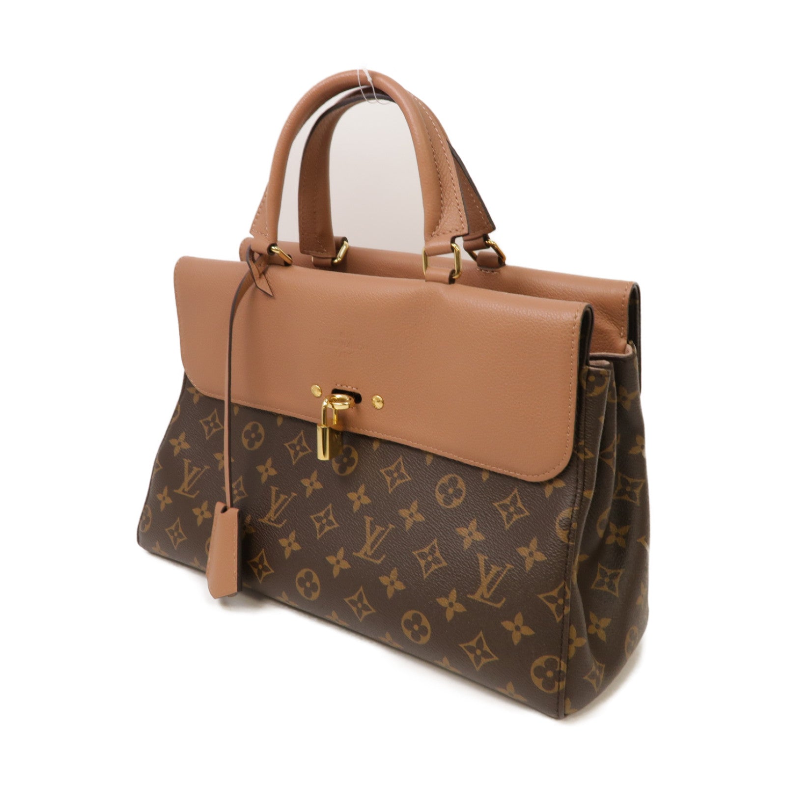 LOUIS VUITTON 【激減優惠】Monogram 2 Way Shoulder Bag金扣手挽肩背兩用袋啡色