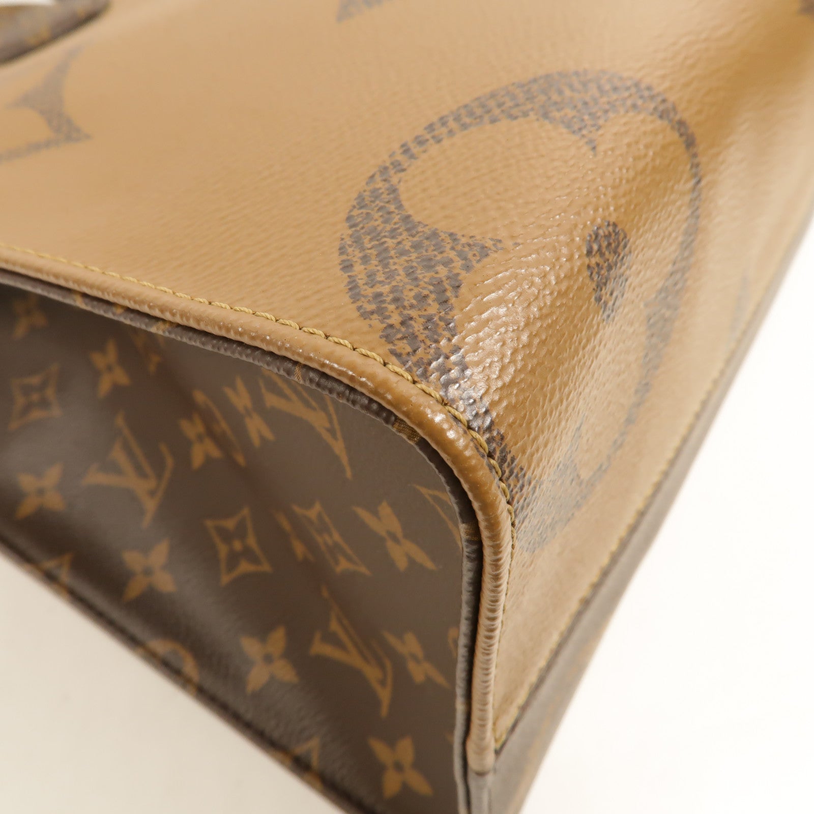 LOUIS VUITTON Monogram Giant On The Go MM金扣手挽肩背兩用袋