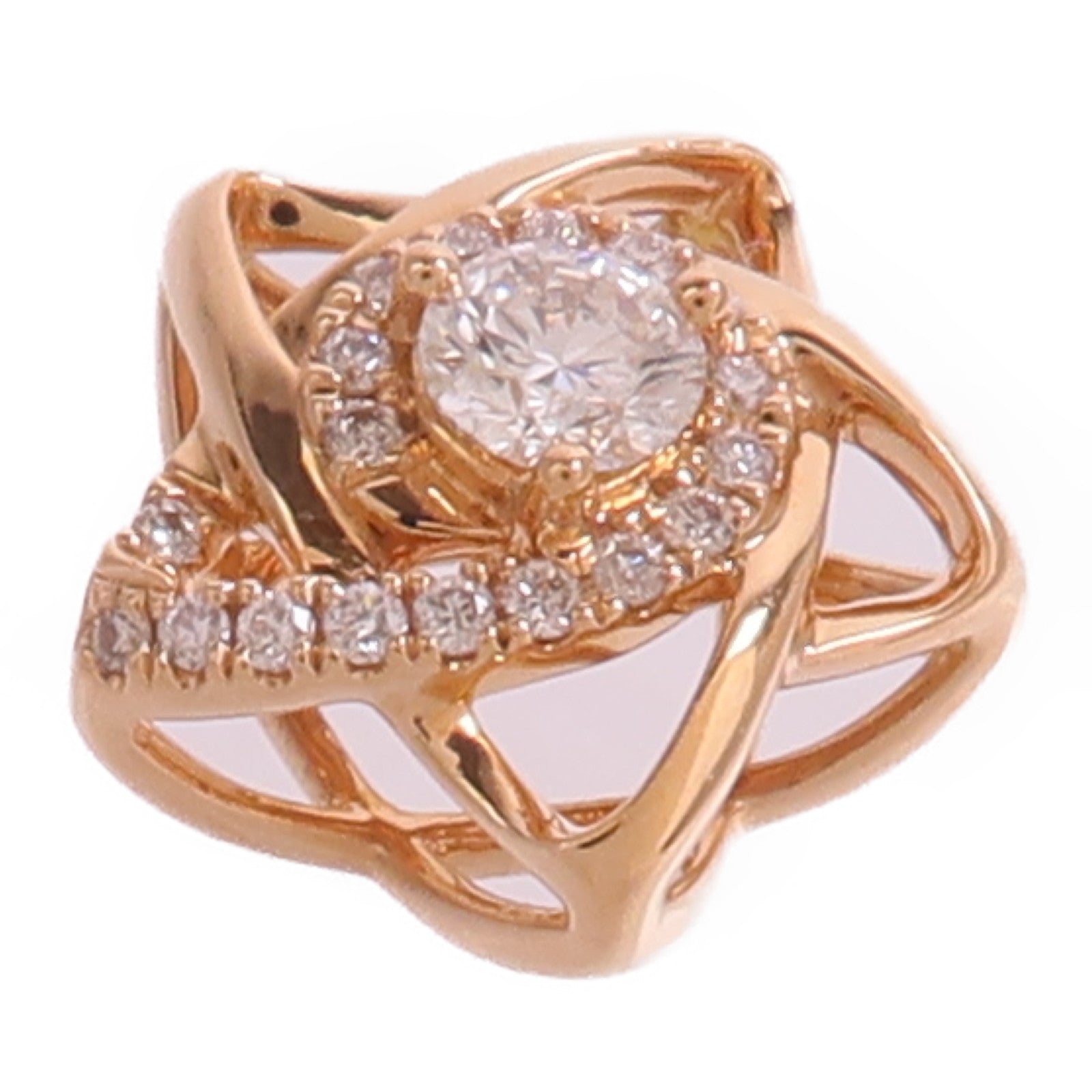 JEWELRY 18K玫瑰金Diamond Pendant Top鑽石吊墜