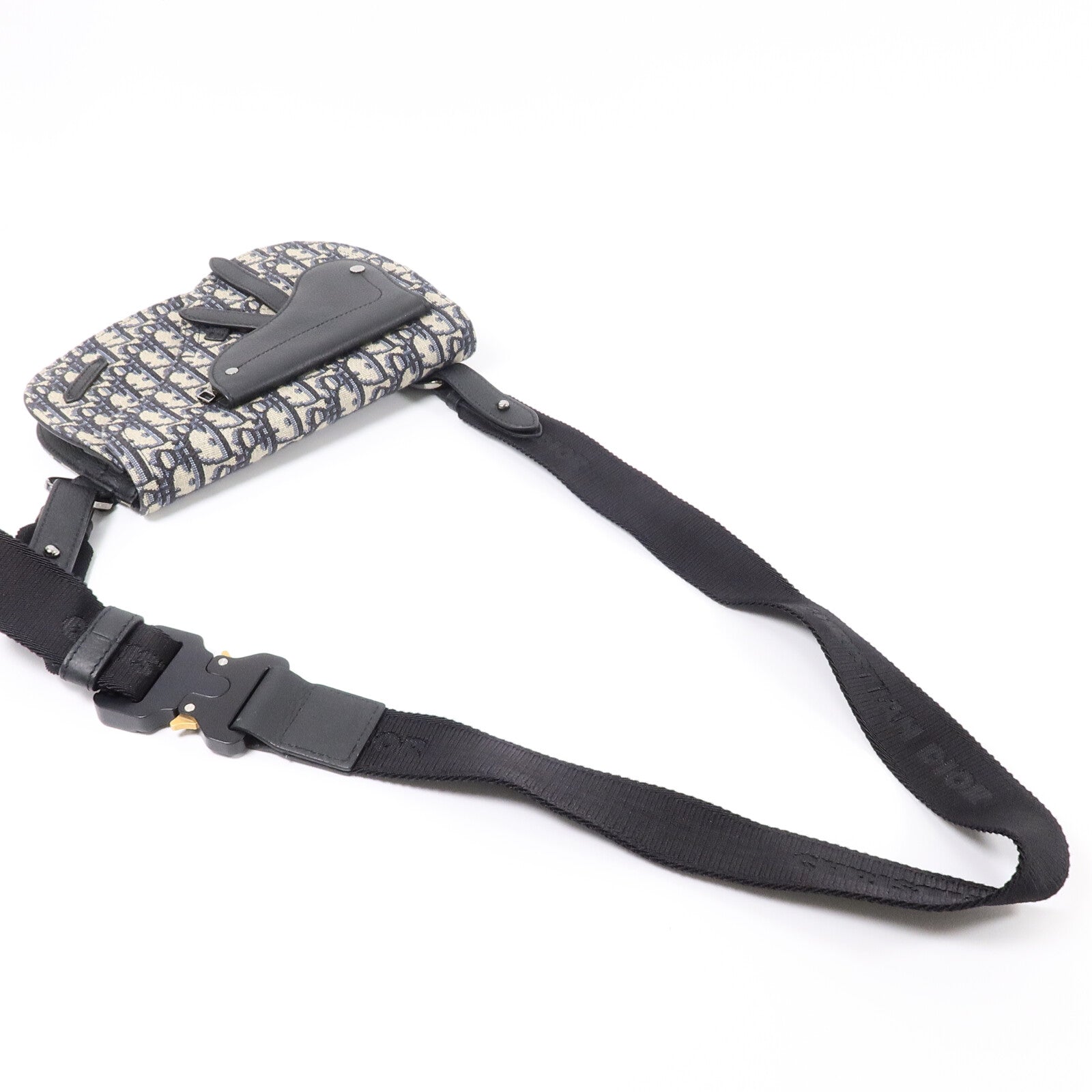 Dior 帆布/牛皮皮革Saddle Pouch Crossbody Bag肩背袋