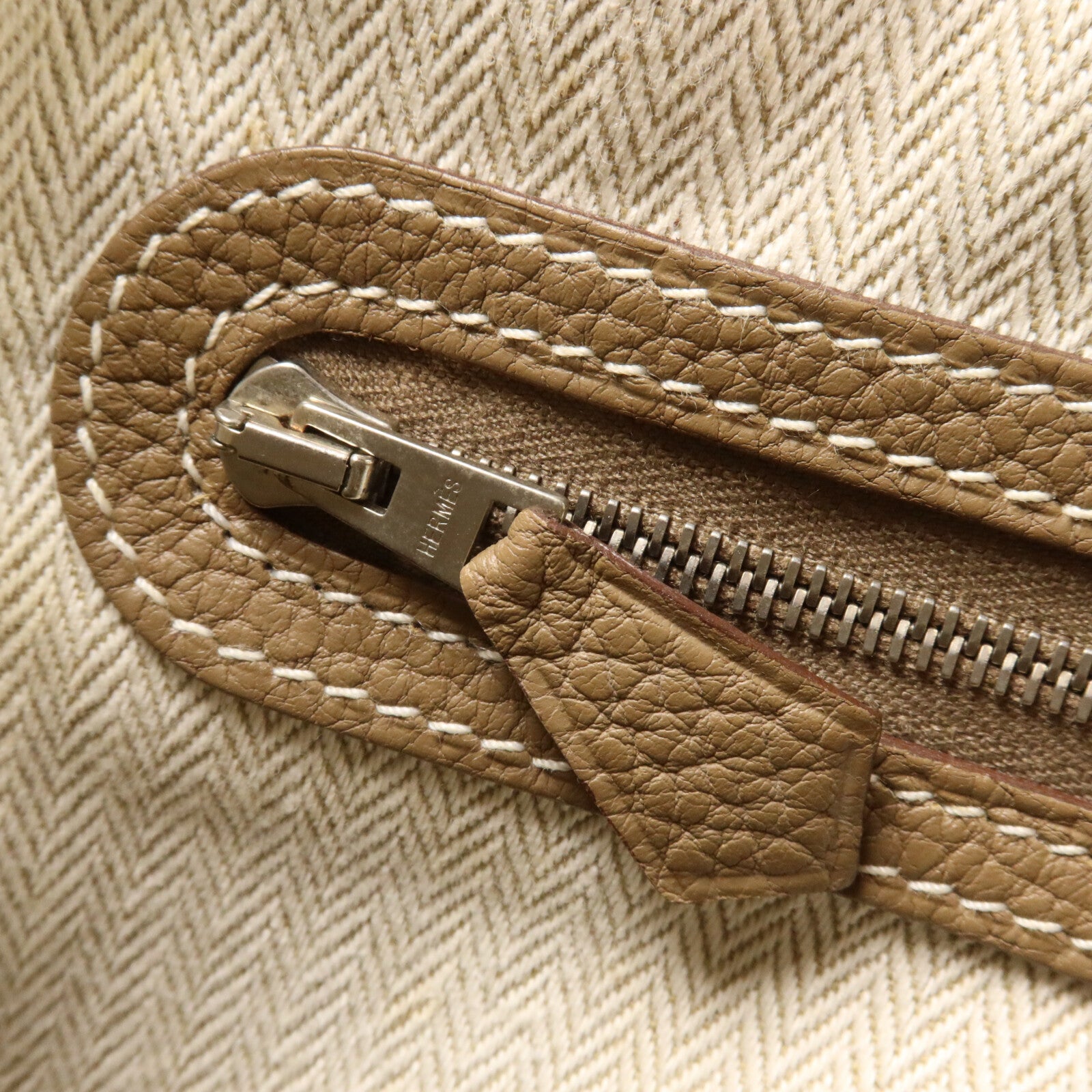 HERMES Negonda皮革Garden Party PM手挽袋Etoupe