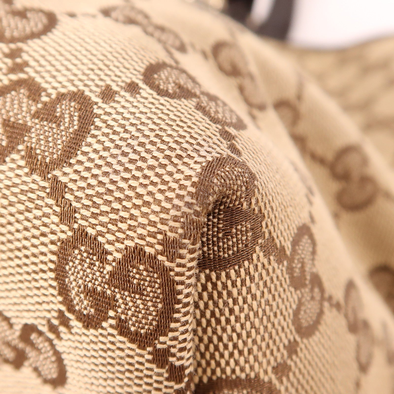 GUCCI 帆布Sherry Line金扣肩背袋