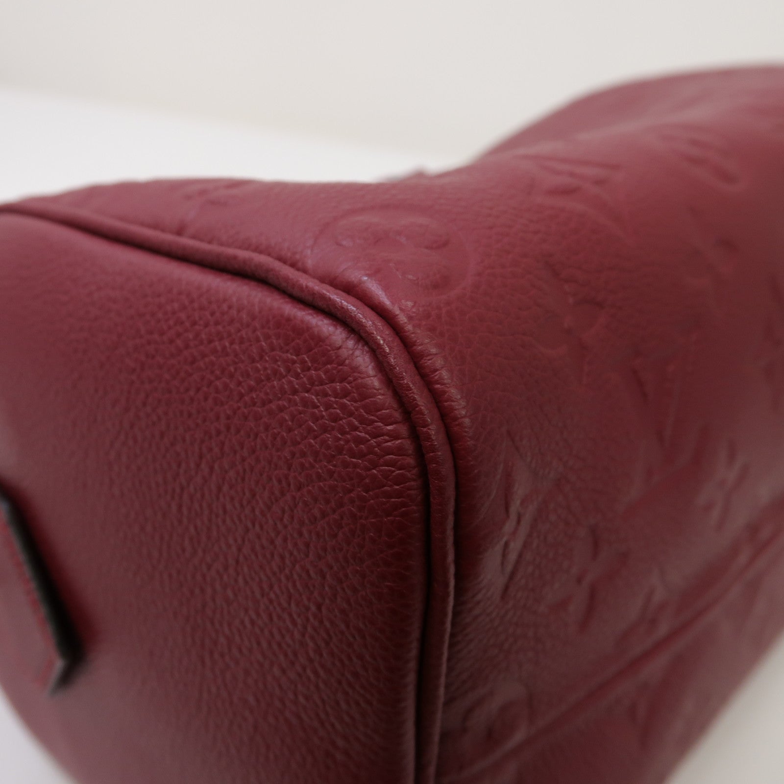 LOUIS VUITTON Monogram Empreinte Speedy Bandouliere 30金扣手挽肩背兩用袋紫紅色