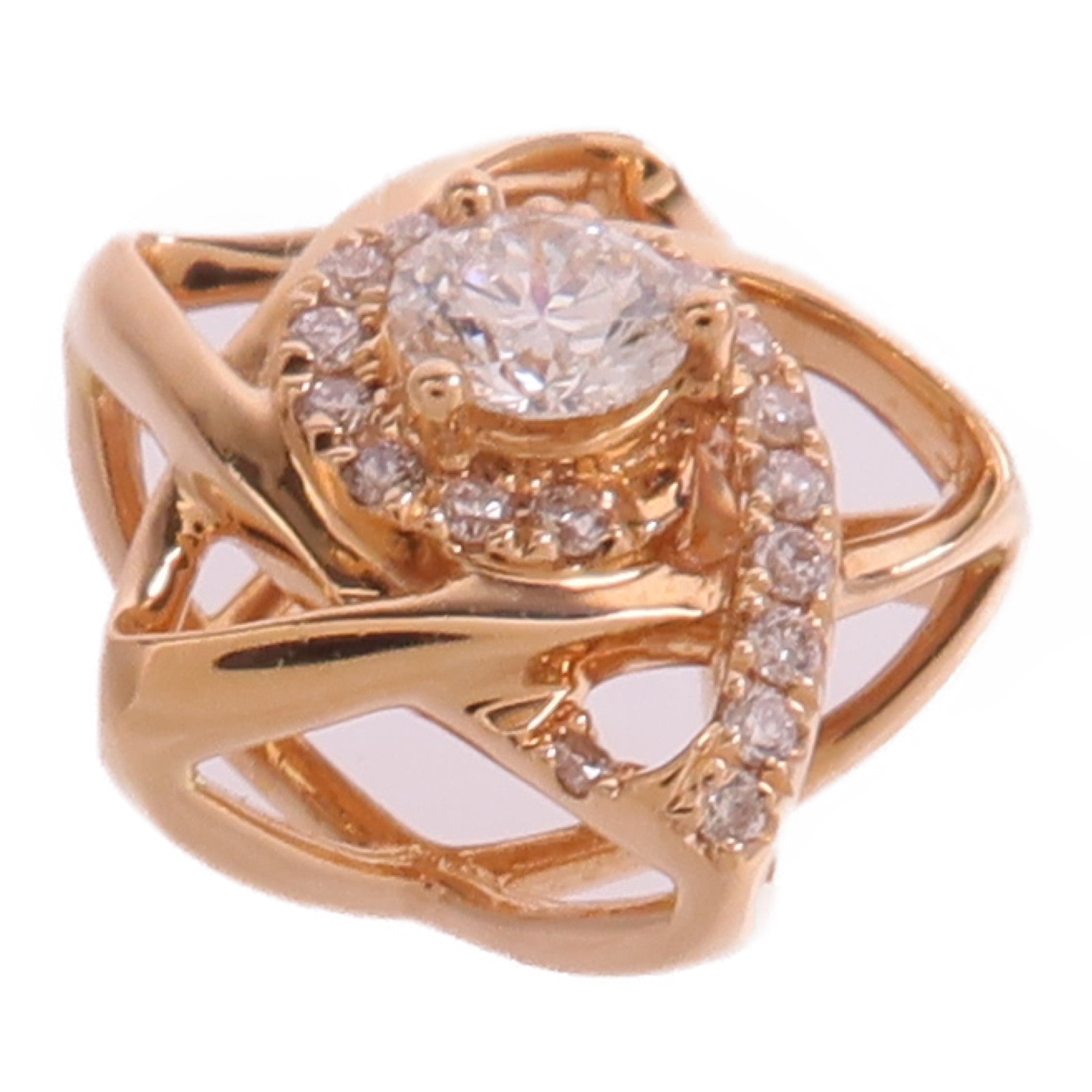 JEWELRY 18K玫瑰金Diamond Pendant Top鑽石吊墜