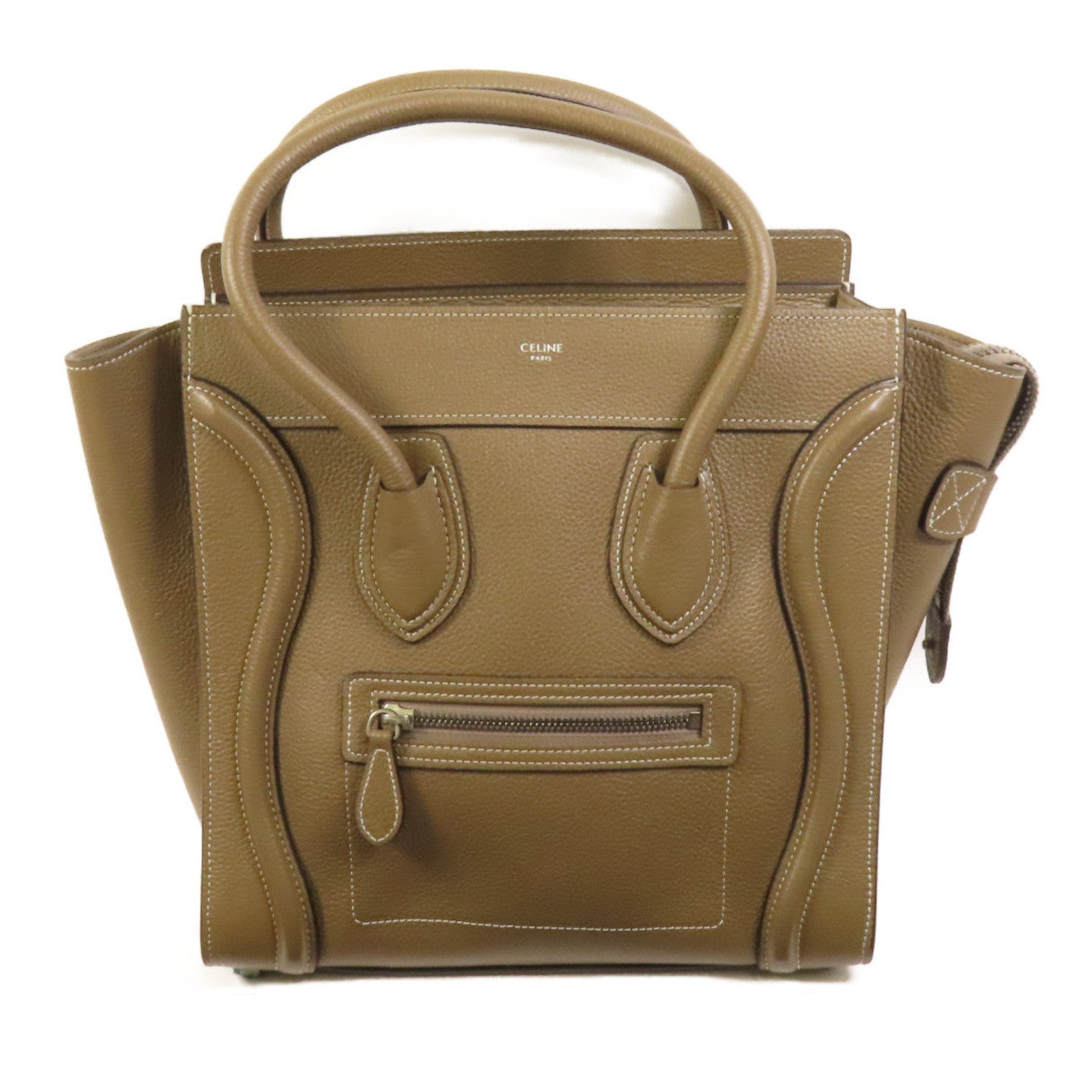 CELINE 牛皮皮革Micro Luggage手挽袋