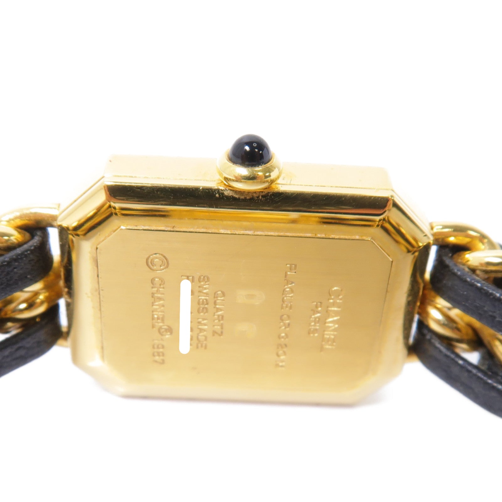 CHANEL Premiere XL鍍金手錶石英機芯黑色