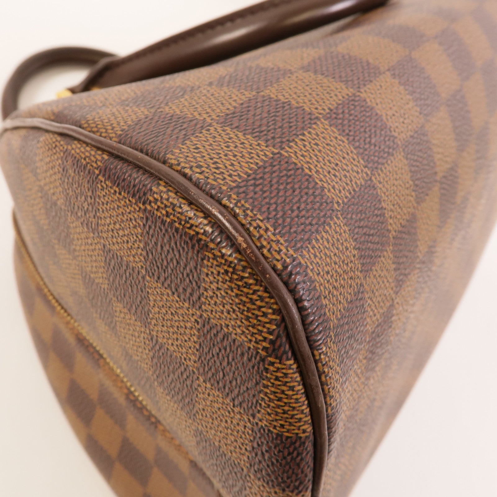 LOUIS VUITTON Damier Ribera MM金扣手挽袋
