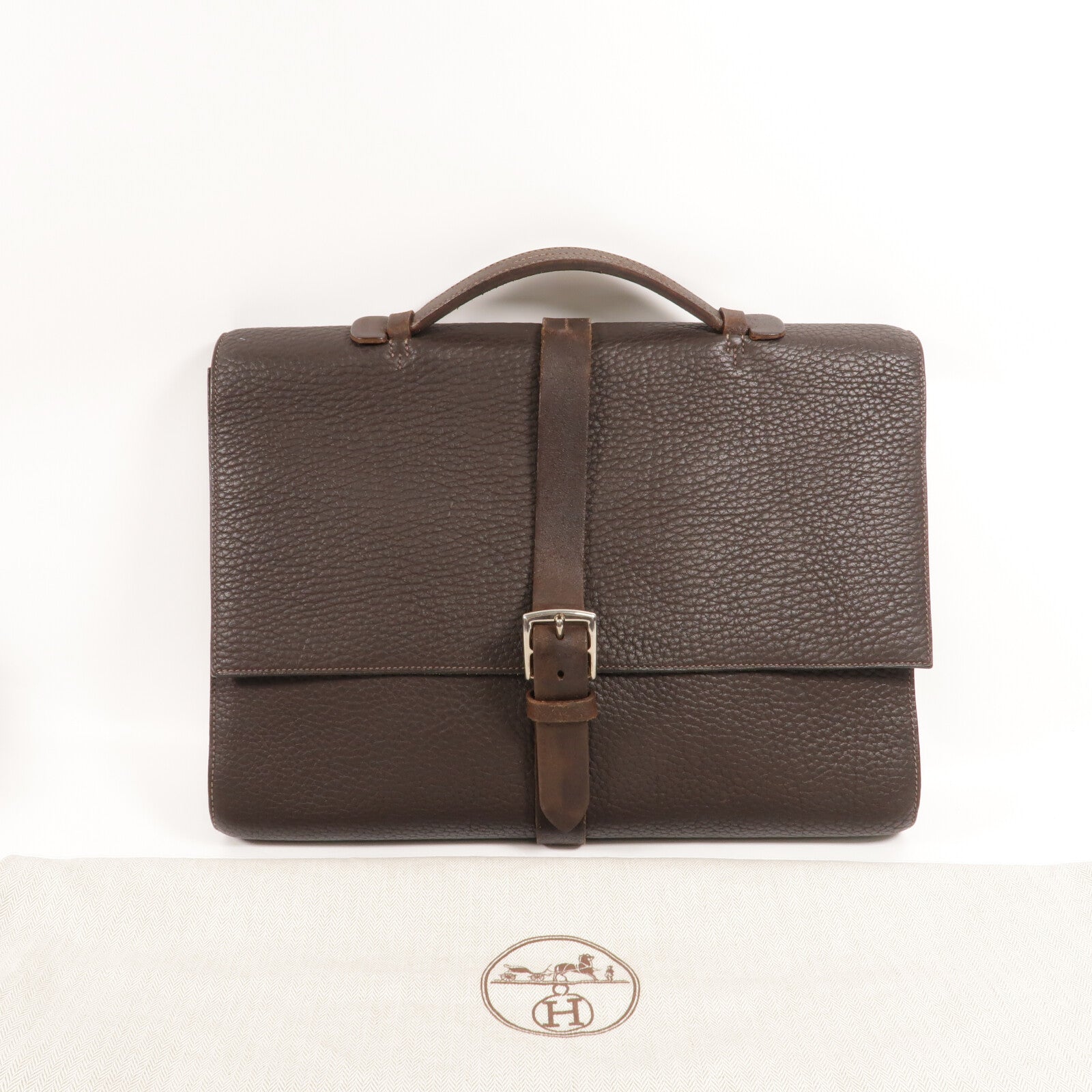 HERMES Togo皮革Etriviere II手挽袋Ebene