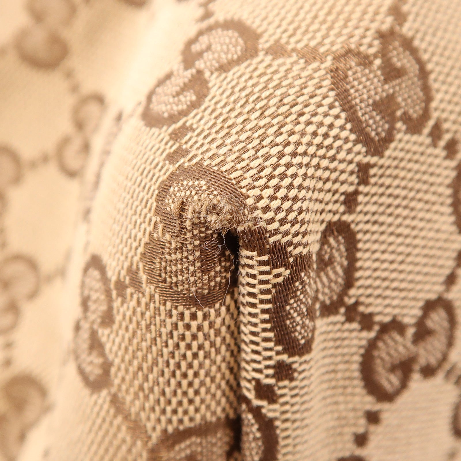 GUCCI 帆布Sherry Line金扣肩背袋