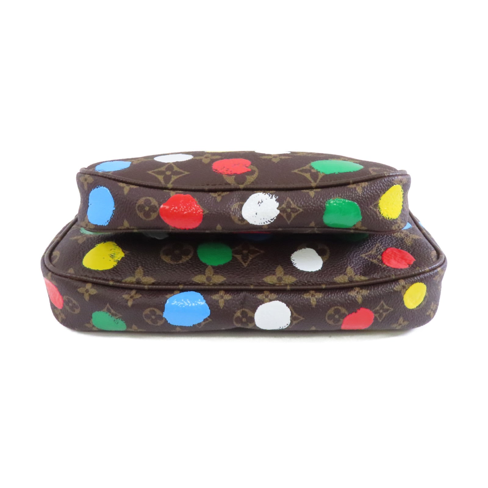 LOUIS VUITTON 【激減優惠】Monogram LV x YK Multi Pochette Accessoires金扣手挽肩背兩用袋棕色