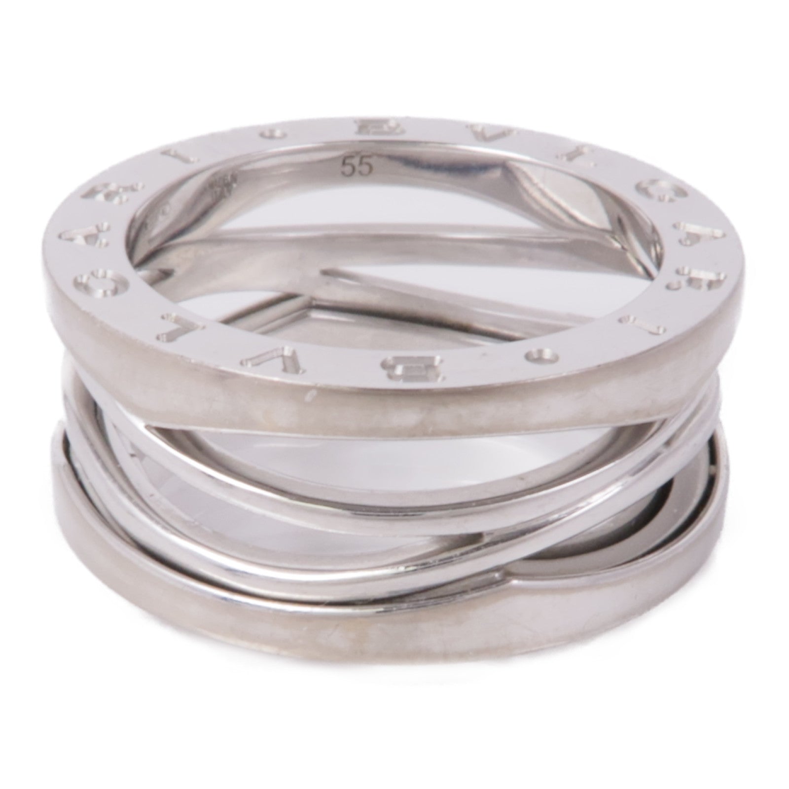 BVLGARI 18K白金B-zero1 Ring戒指Bvlgari#55/US#7