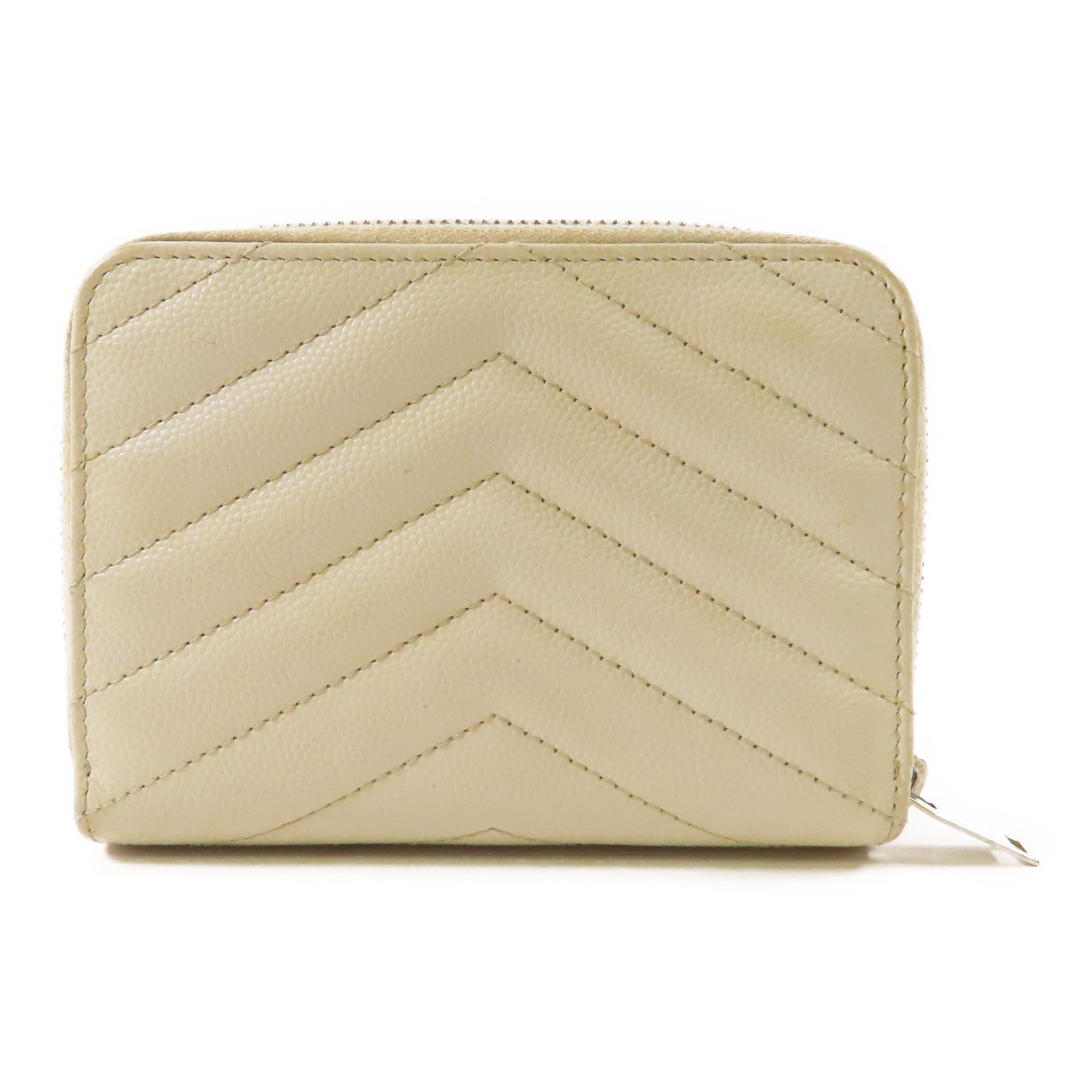 SAINT LAURENT 牛皮皮革Bifold Wallet銀扣錢包