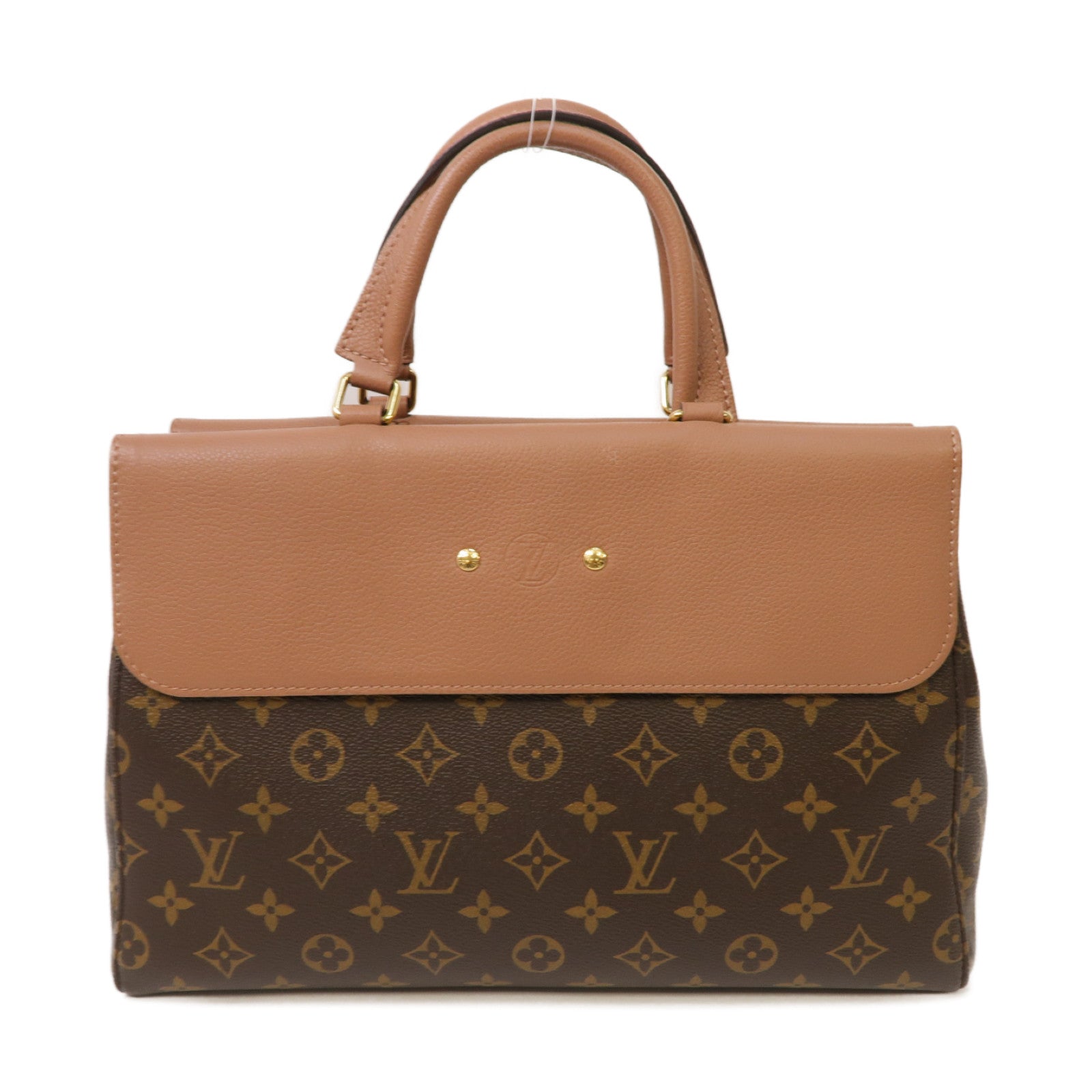 LOUIS VUITTON 【激減優惠】Monogram 2 Way Shoulder Bag金扣手挽肩背兩用袋啡色