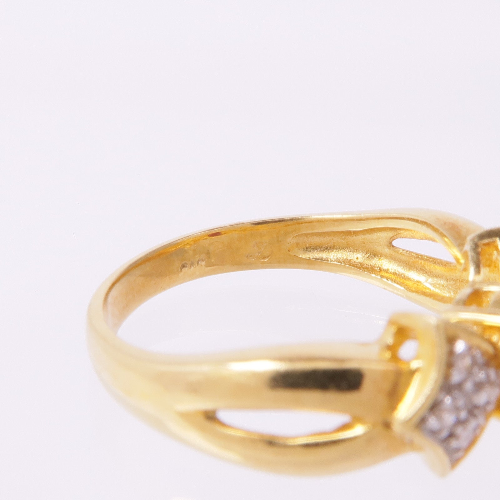 JEWELRY 18K黃金Ruby Diamond Ring紅寶石/鑽石戒指US#6.25