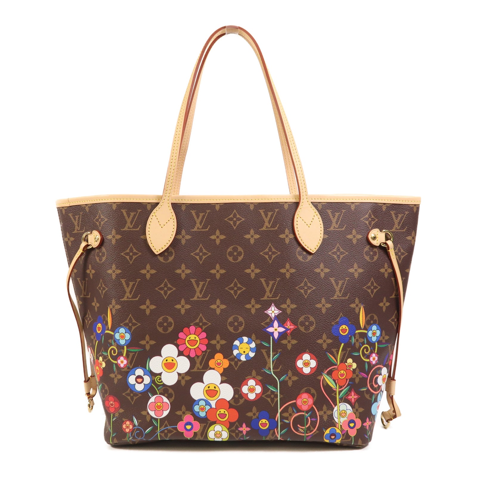 LOUIS VUITTON Monogram LV x TM Neverfull MM金扣肩背袋