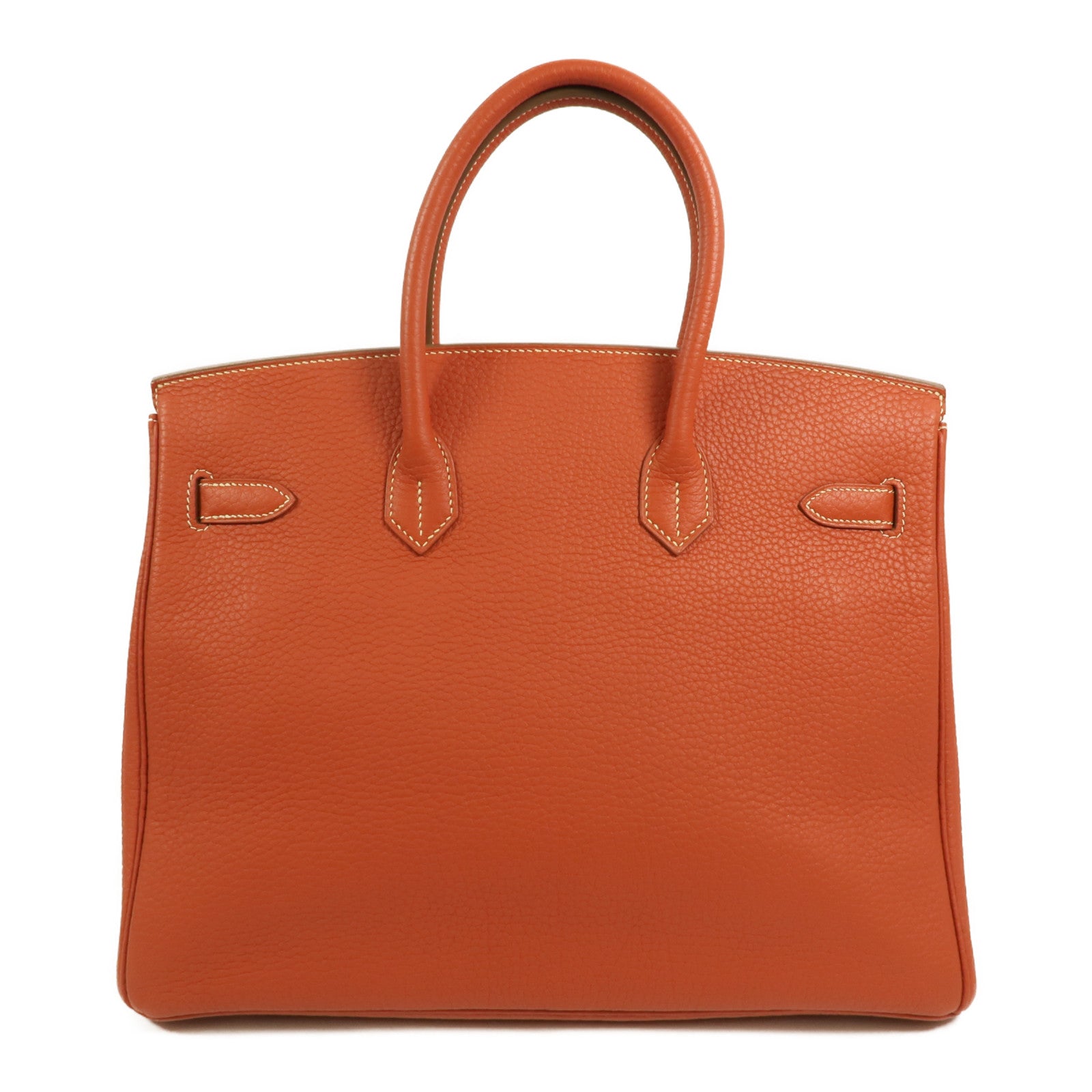 HERMES Fjord皮革Birkin 35手挽袋Sanguine