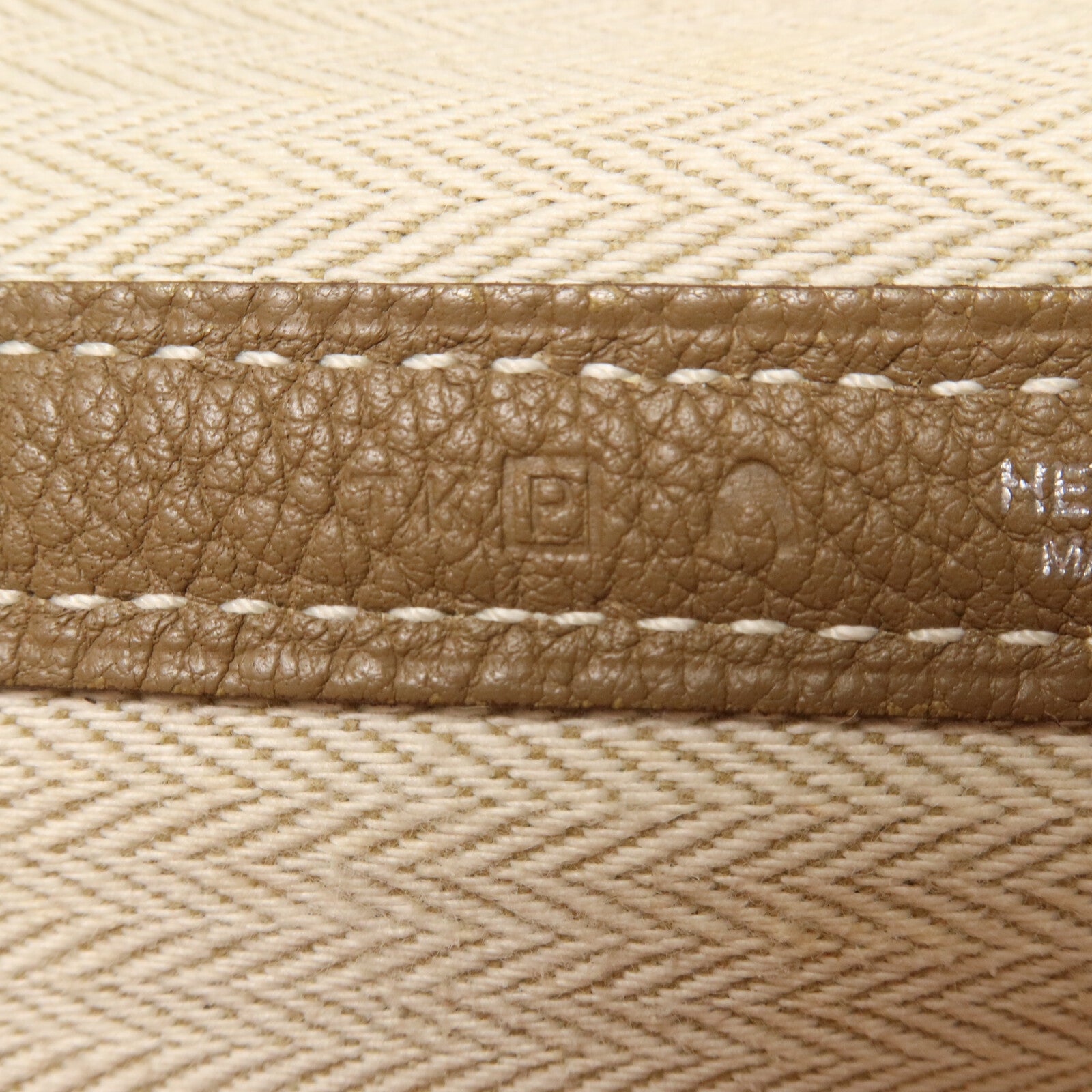 HERMES Negonda皮革Garden Party PM手挽袋Etoupe