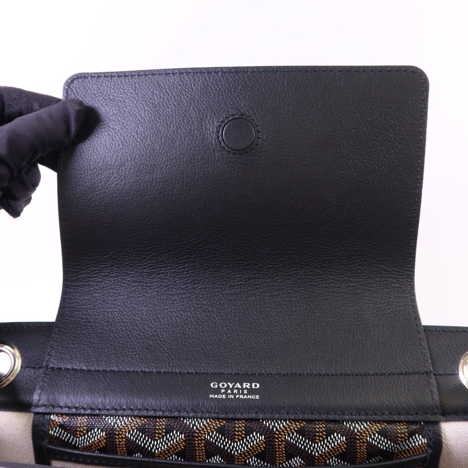 GOYARD 塗層帆布Rouette Souple銀扣肩背袋