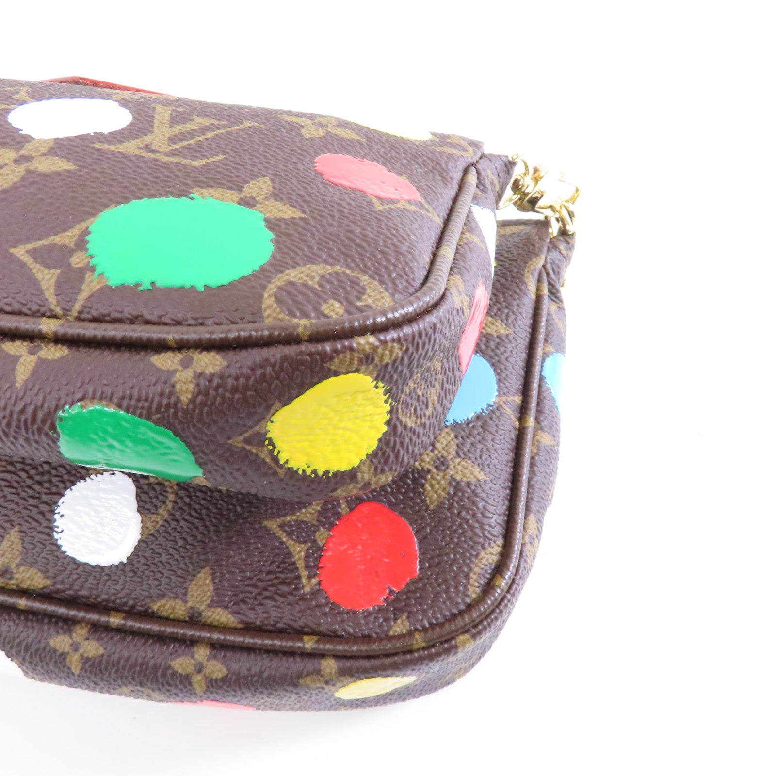 LOUIS VUITTON 【激減優惠】Monogram LV x YK Multi Pochette Accessoires金扣手挽肩背兩用袋棕色