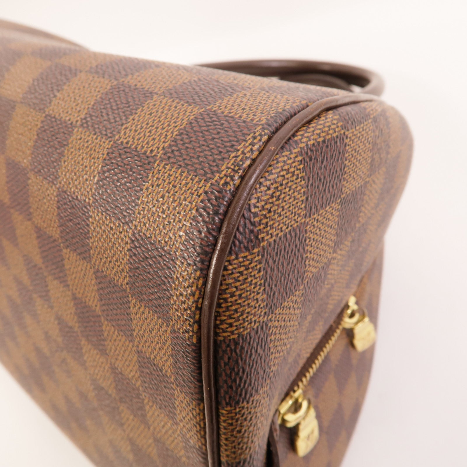 LOUIS VUITTON Damier Ribera MM金扣手挽袋