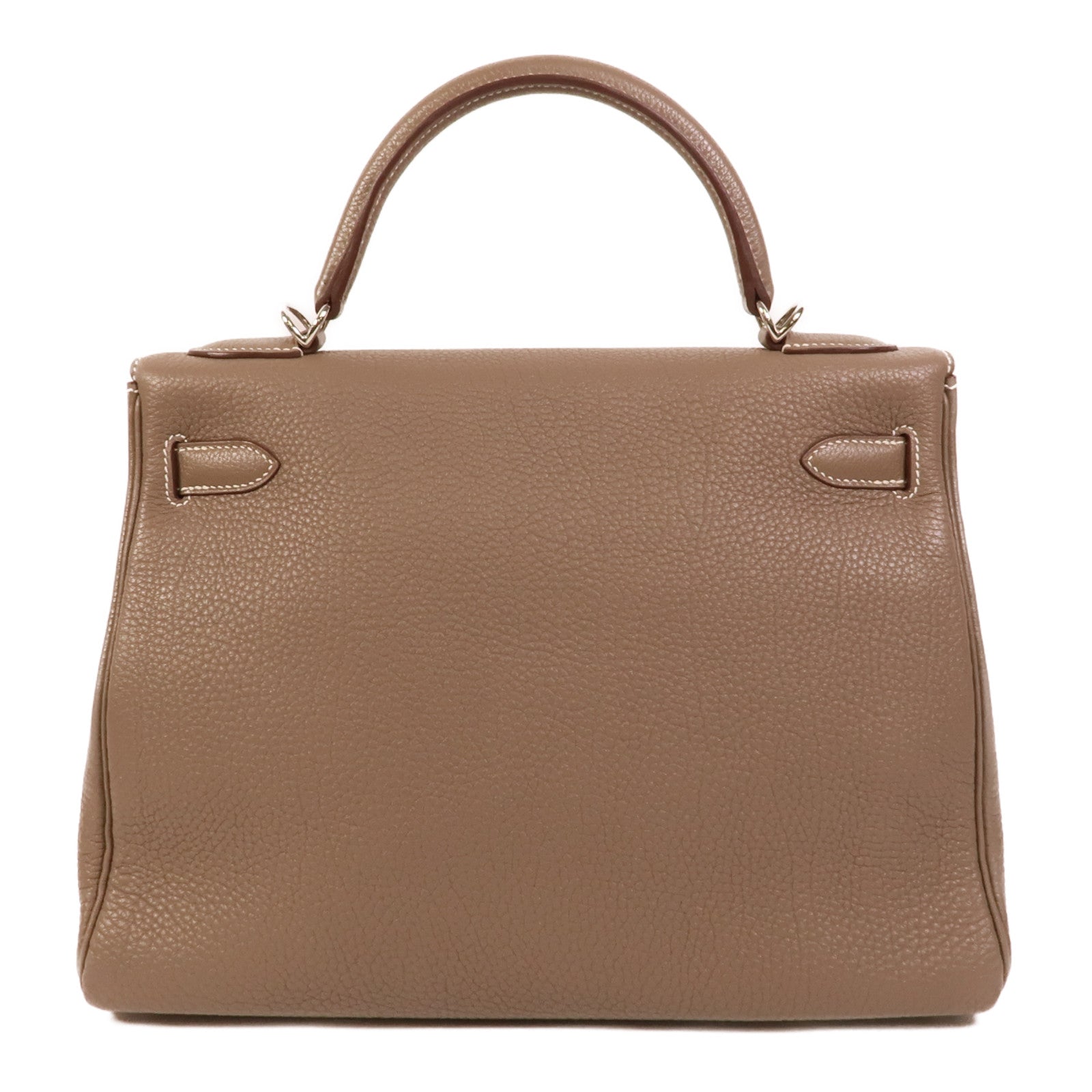 HERMES Togo皮革Kelly 32手挽肩背兩用袋Etoupe