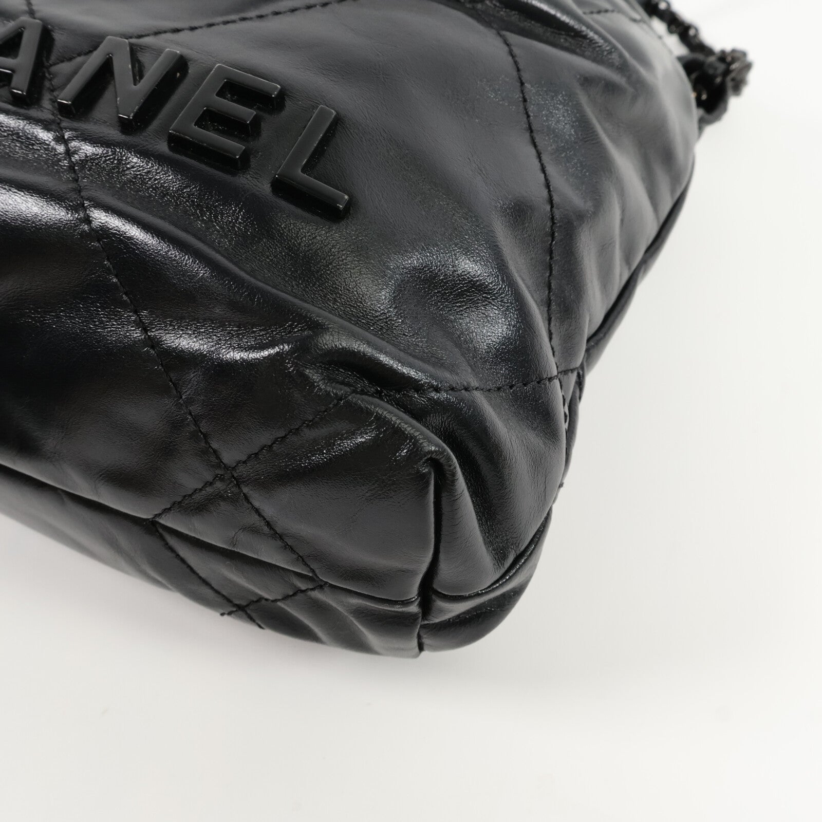 CHANEL 牛皮皮革C22 Mini鏈帶肩背袋