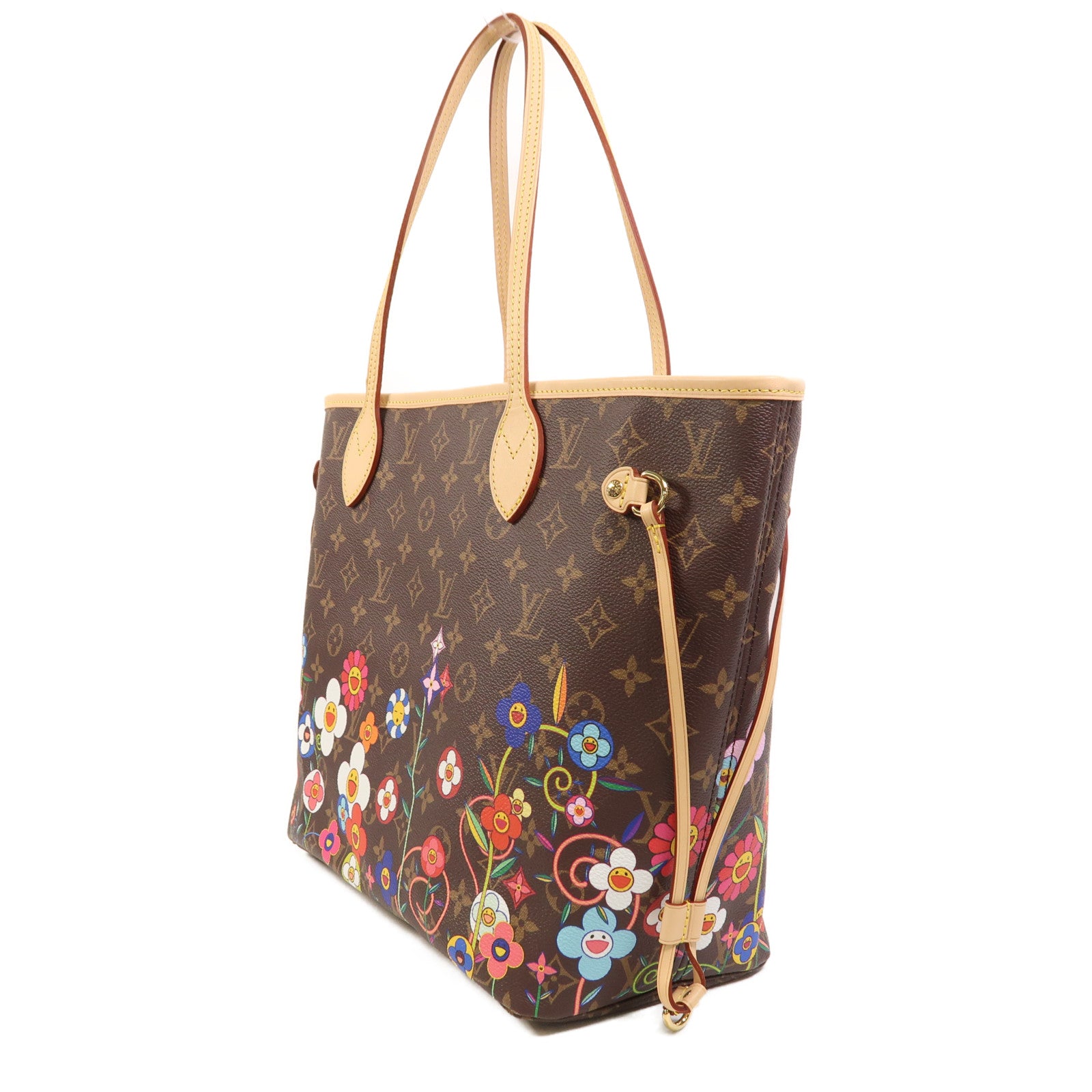 LOUIS VUITTON Monogram LV x TM Neverfull MM金扣肩背袋