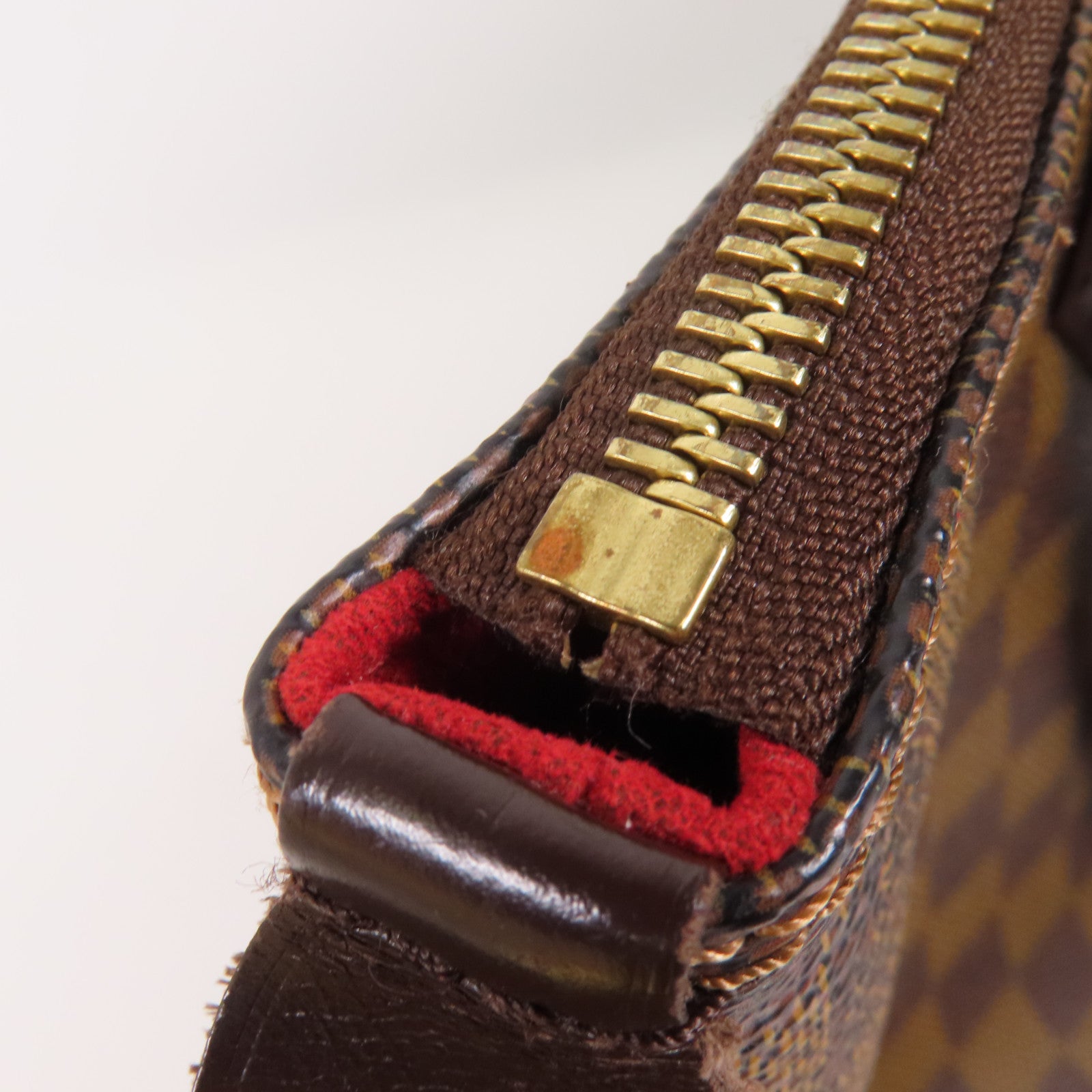 LOUIS VUITTON Damier Saleya PM金扣肩背袋