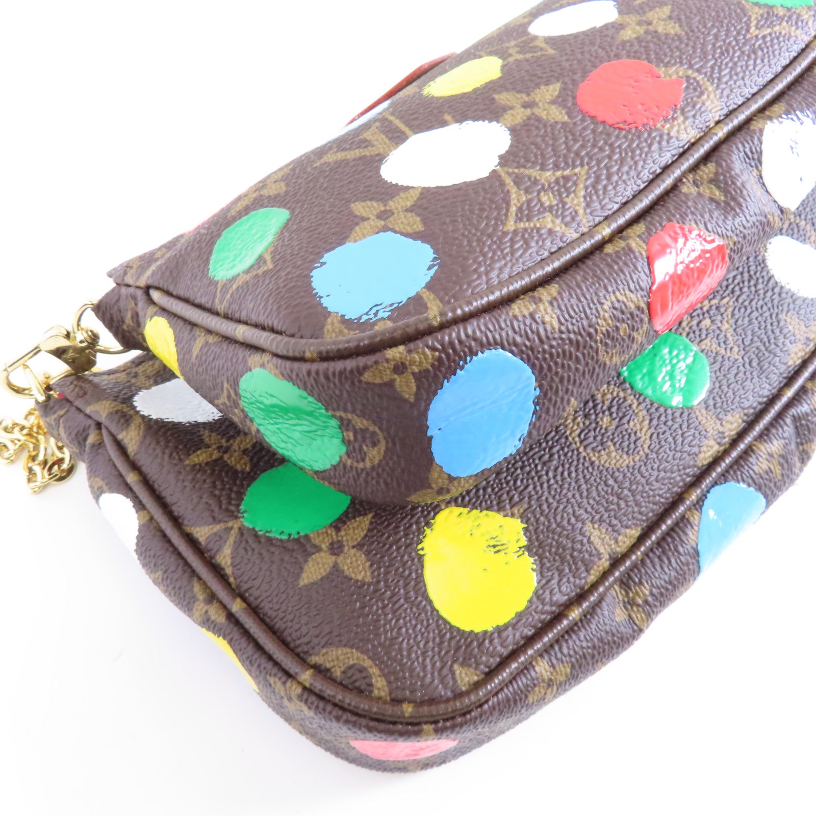 LOUIS VUITTON 【激減優惠】Monogram LV x YK Multi Pochette Accessoires金扣手挽肩背兩用袋棕色