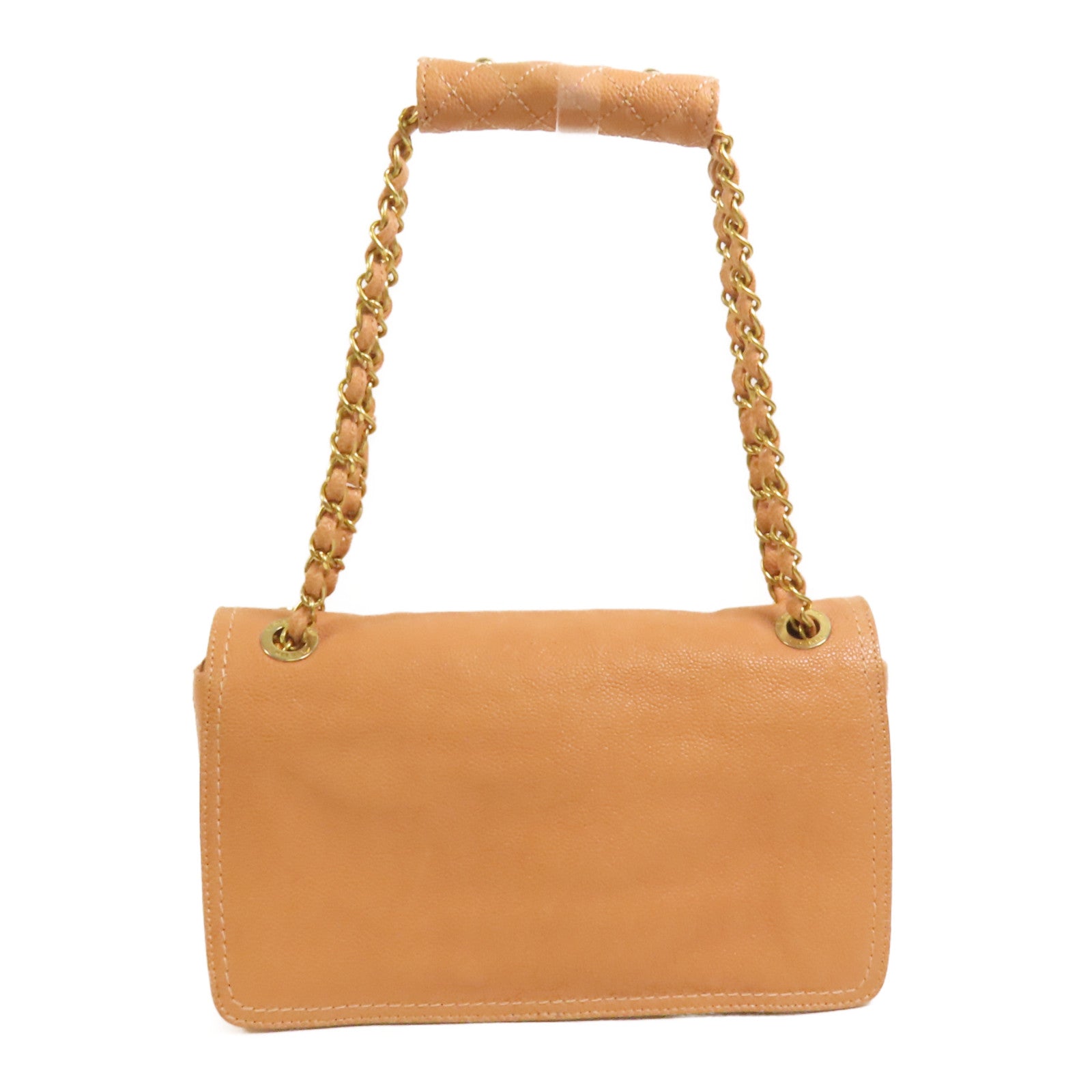 CHANEL 牛皮皮革Chain Shoulder金扣鏈帶肩背袋