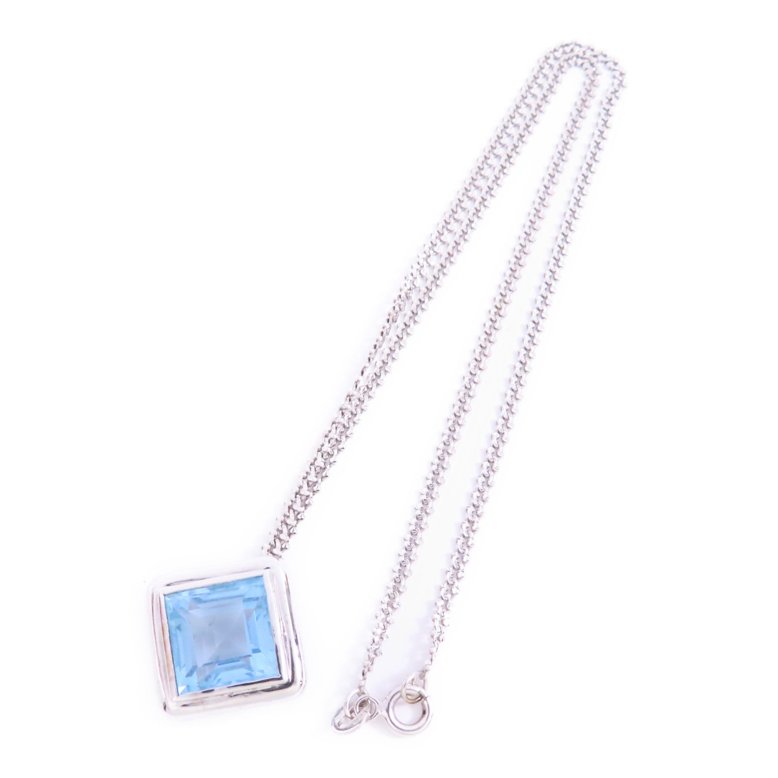 JEWELRY 【激減優惠】18K白金/藍拓帕石Bule Topaz Necklace項鏈