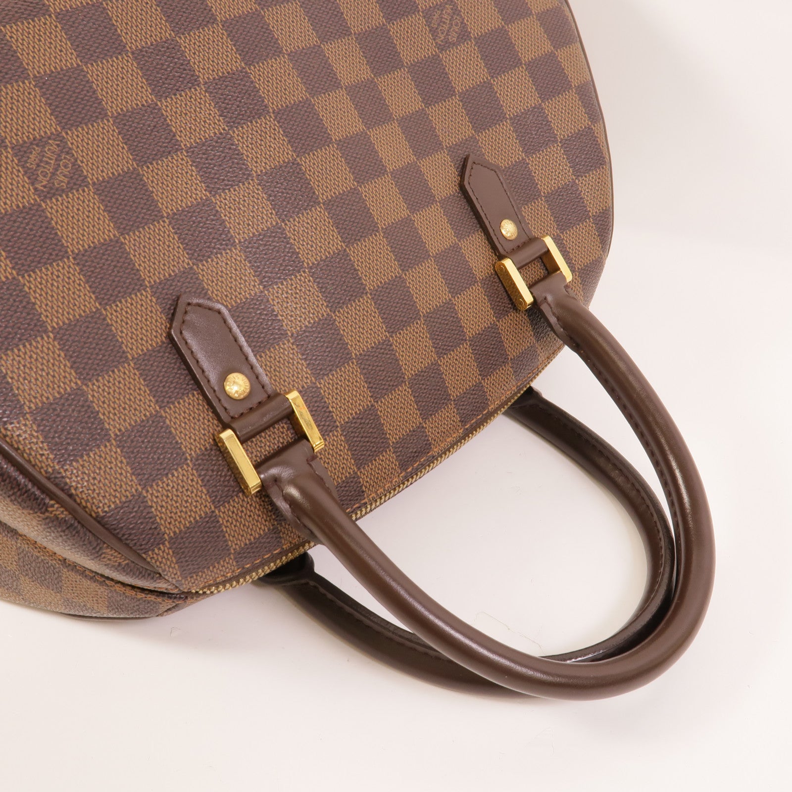 LOUIS VUITTON Damier Ribera MM金扣手挽袋