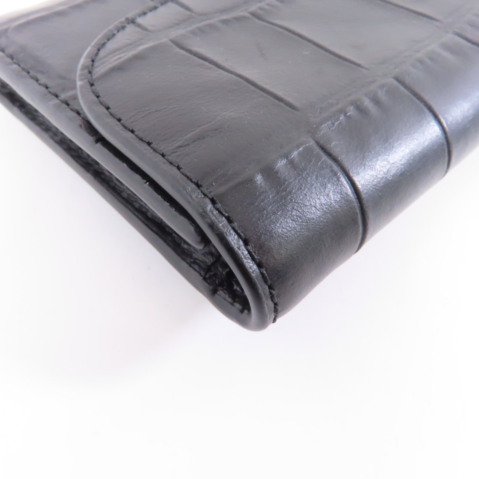 COACH 牛皮皮革Long Wallet金扣長錢包黑色