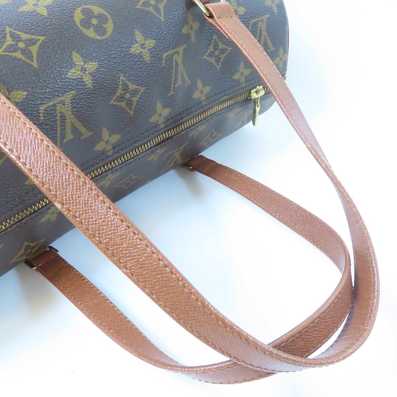 LOUIS VUITTON 【激減優惠】Monogram Papillon 30金扣手挽袋啡色