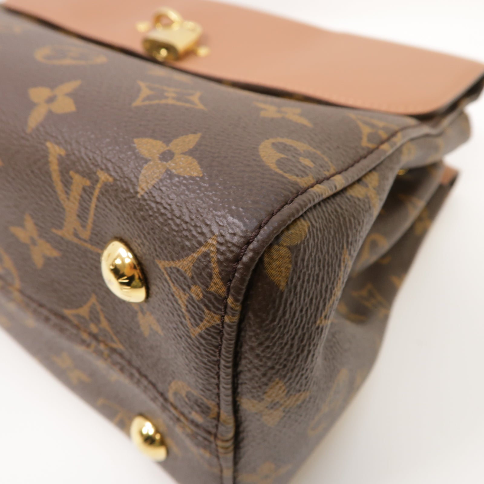 LOUIS VUITTON 【激減優惠】Monogram 2 Way Shoulder Bag金扣手挽肩背兩用袋啡色
