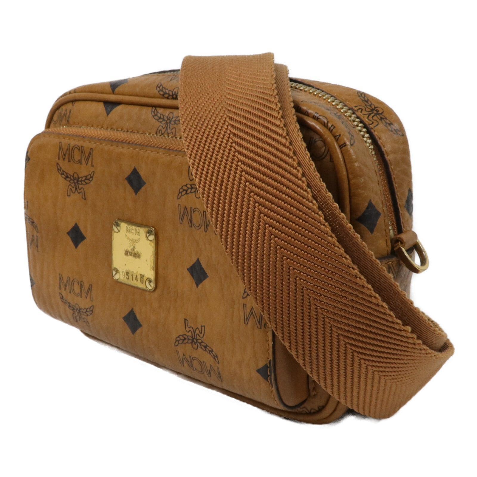 MCM 塗層皮革Visetos Aren Crossbody X-Mini肩背袋