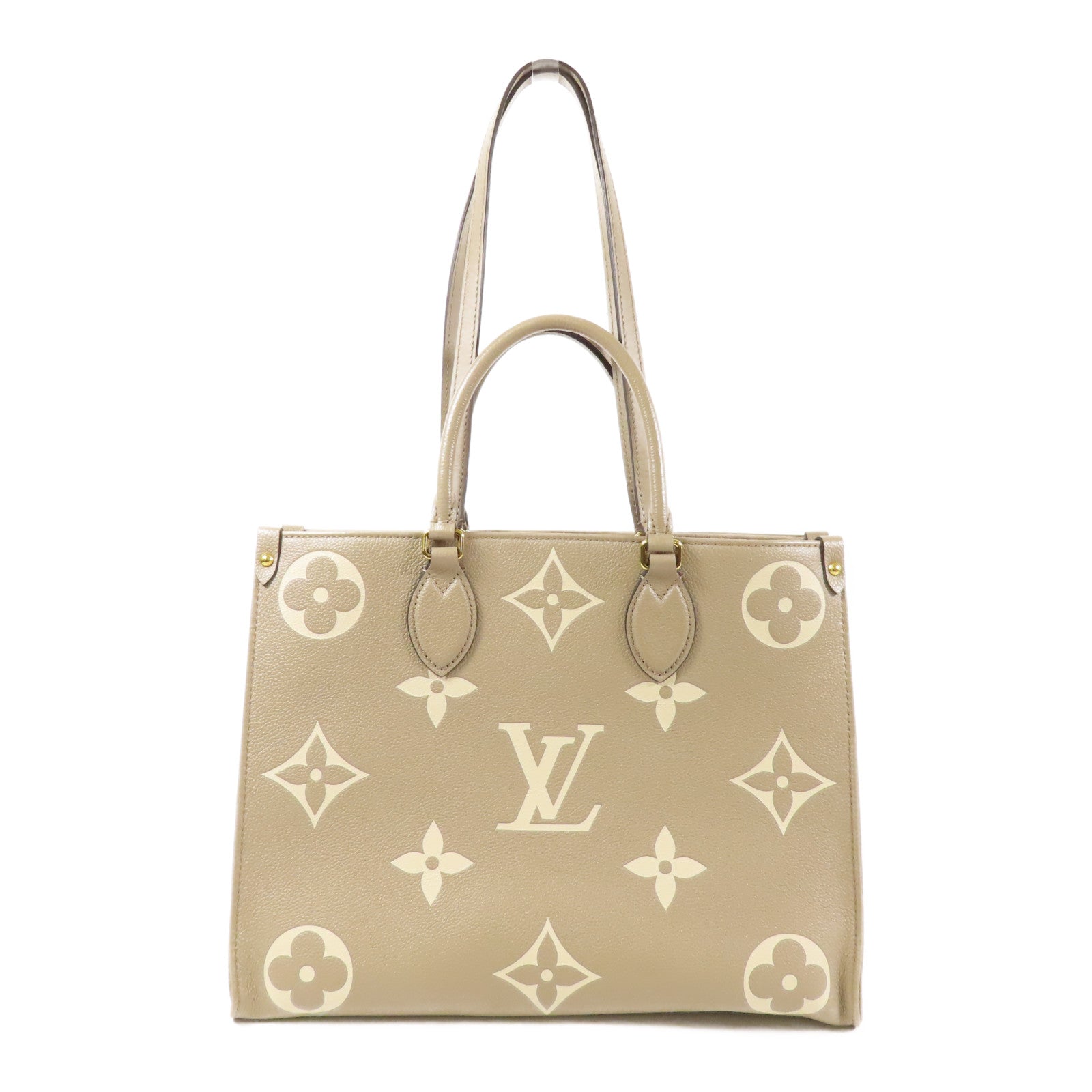 LOUIS VUITTON Monogram Empreinte OnTheGo MM金扣手挽肩背兩用袋