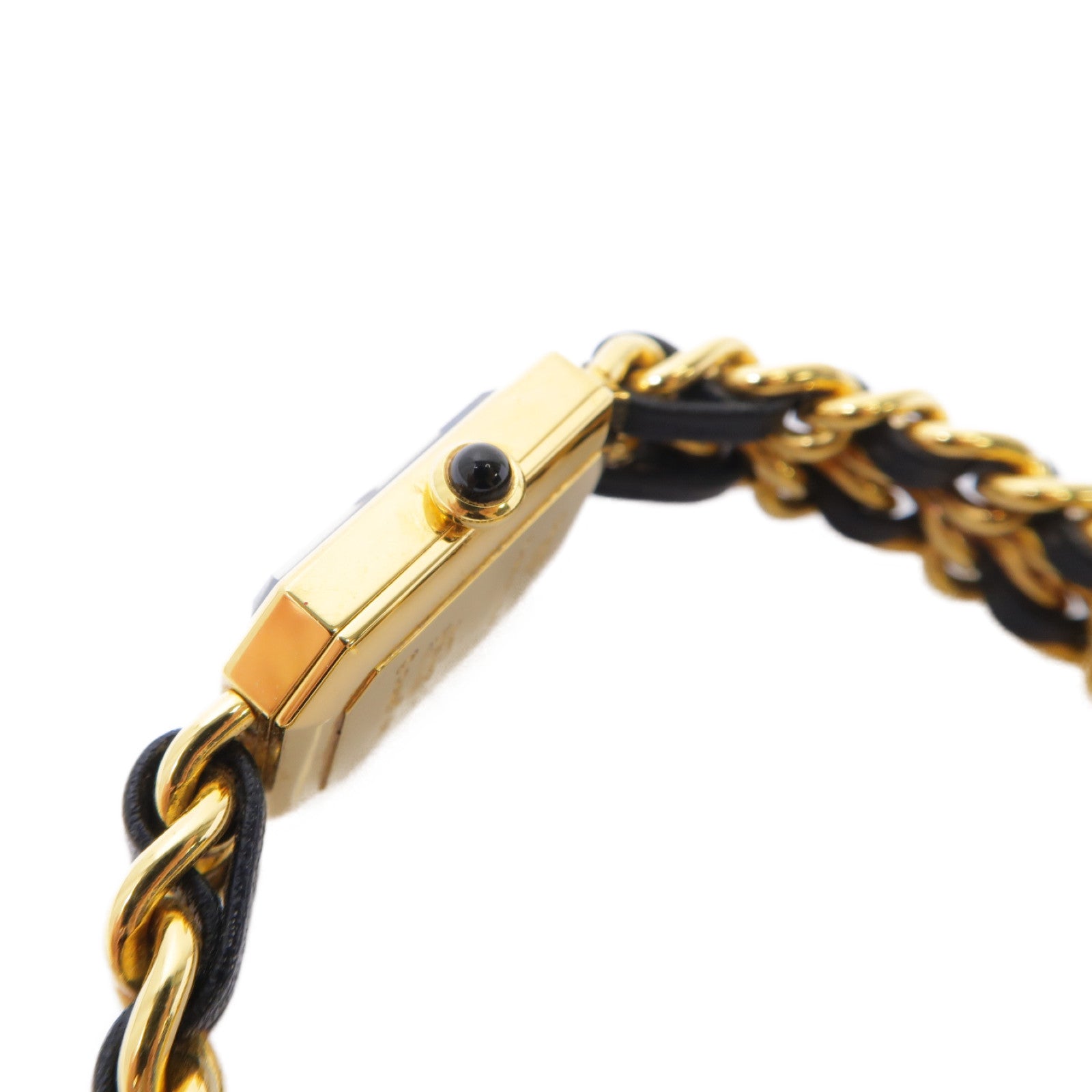 CHANEL Premiere XL鍍金手錶石英機芯黑色