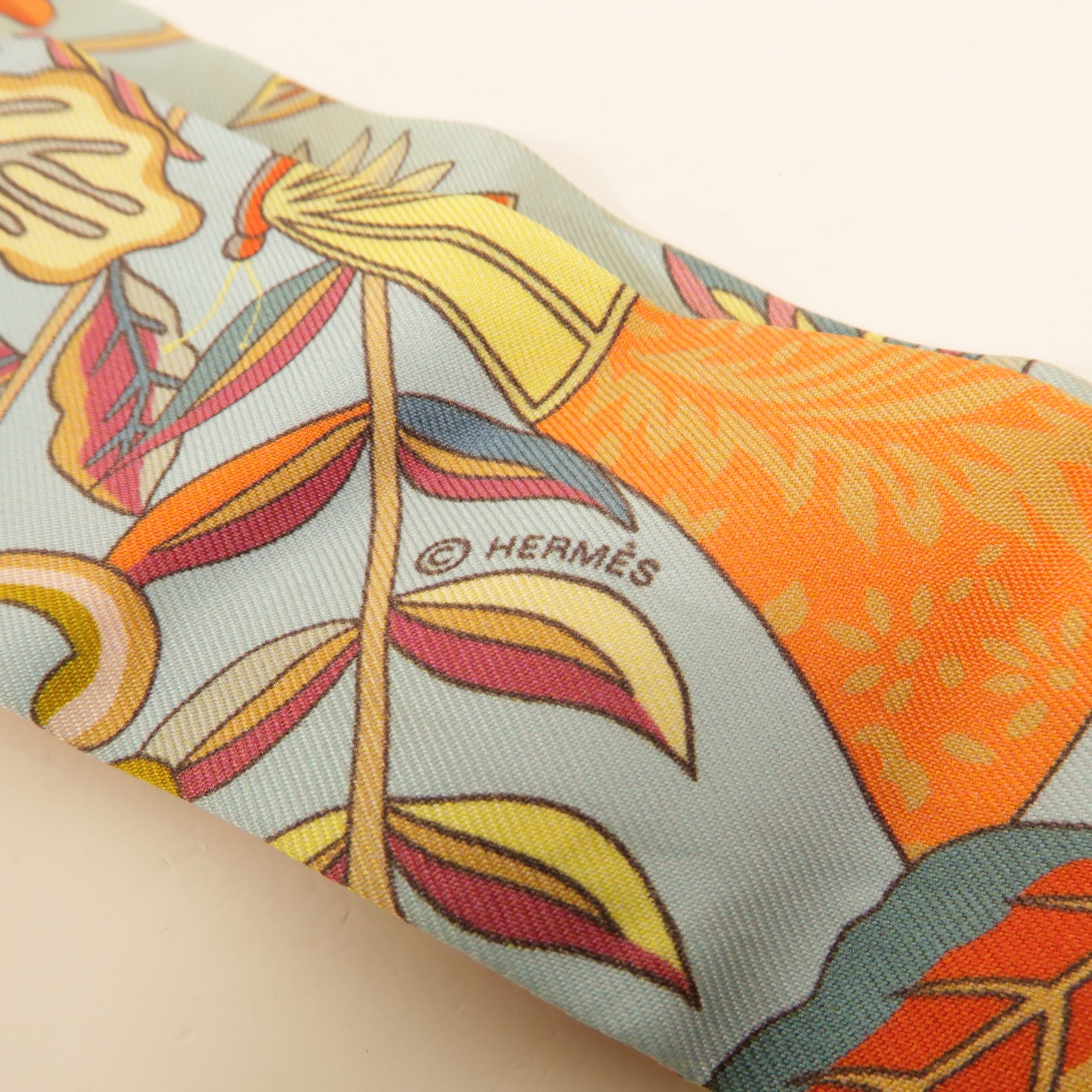 HERMES 絲質Twilly絲巾