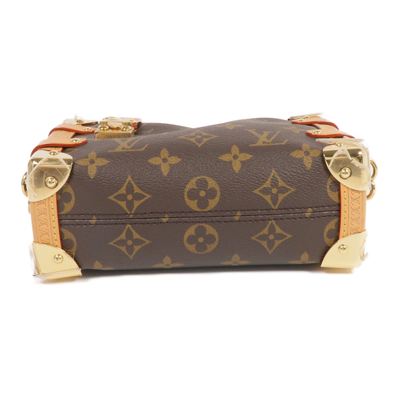 LOUIS VUITTON Monogram Side Trunk PM金扣手挽肩背兩用袋