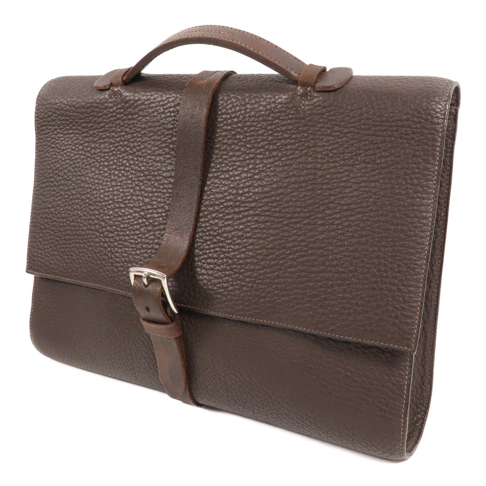 HERMES Togo皮革Etriviere II手挽袋Ebene