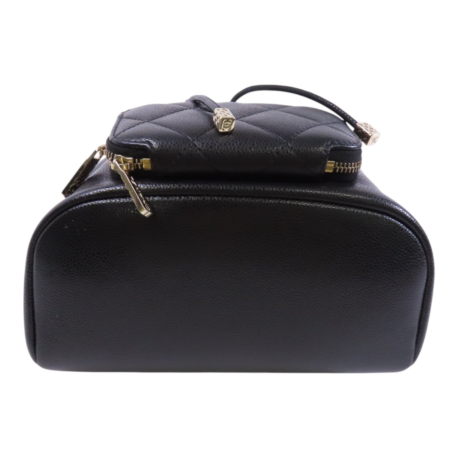 CHANEL 牛皮皮革Bucket金扣鏈帶肩背袋